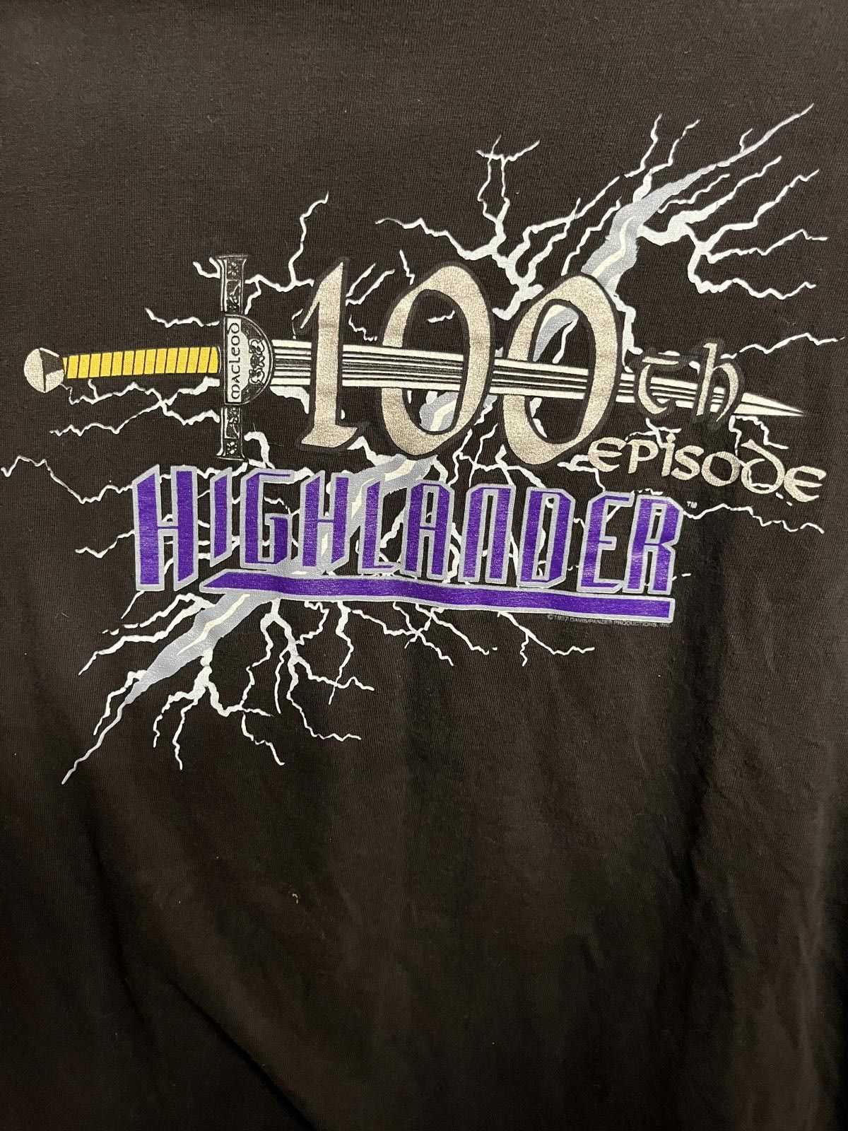Designer VTG Highlander Series T-shirt TV Show 100th Episode XXL Size US XXL / EU 58 / 5 - 3 Thumbnail