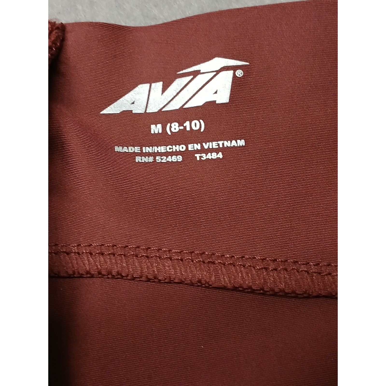 Avia Avia (M 8-10) Maroon Women's Stretch Workout Leggings Size 24" / US 00 / IT 34 - 9 Thumbnail
