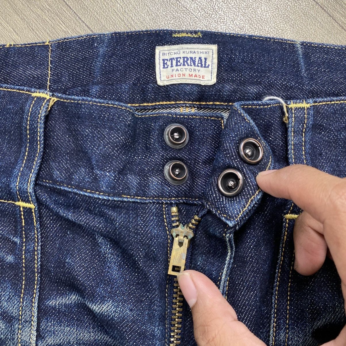 Eternal 1990s Vintage Eternal Japan Faded Selvedge Jeans Bush Pants Size US 32 / EU 48 - 7 Thumbnail