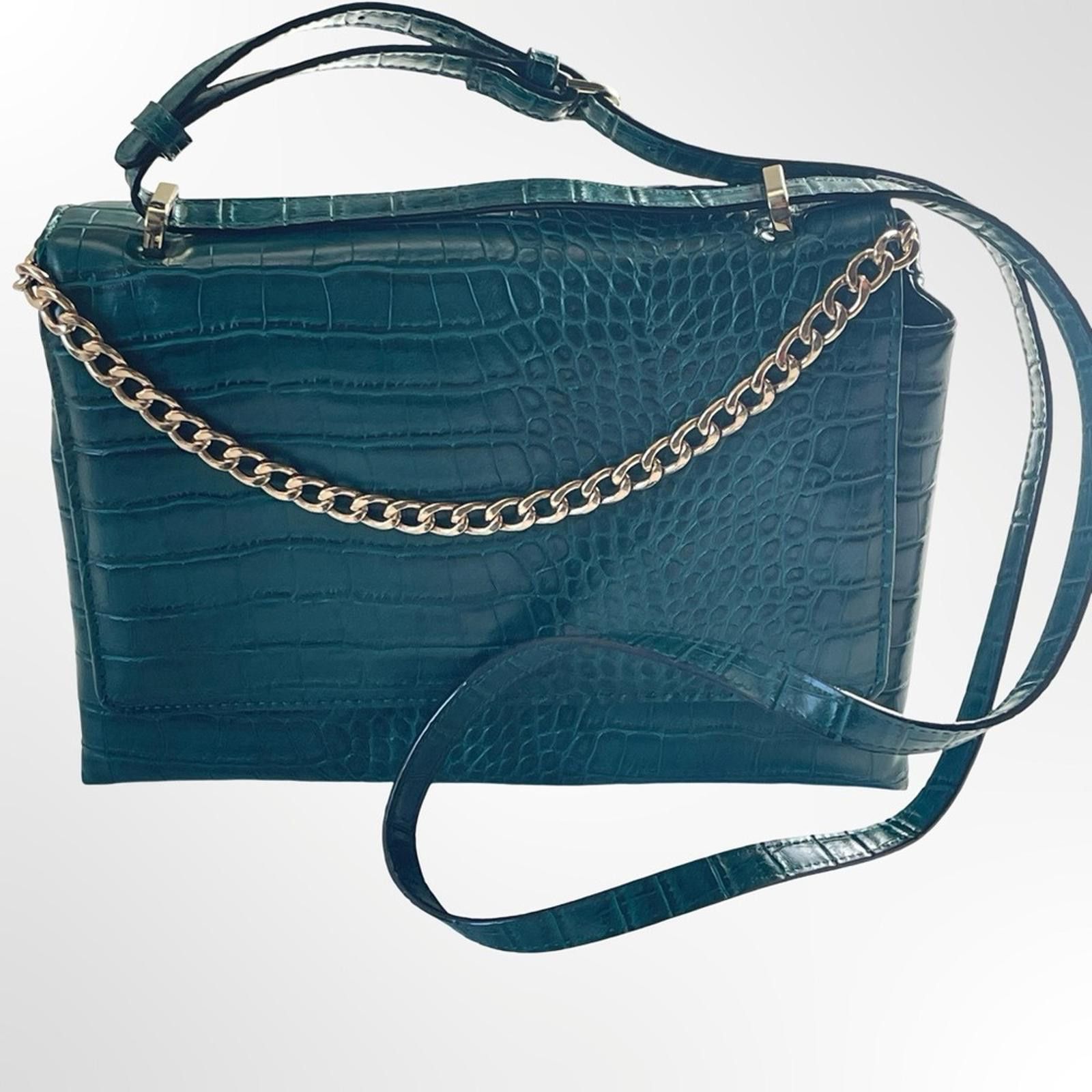 Other A new day Croc-Embossed Shoulder Bag with Gold Chain Size ONE SIZE - 1 Thumbnail