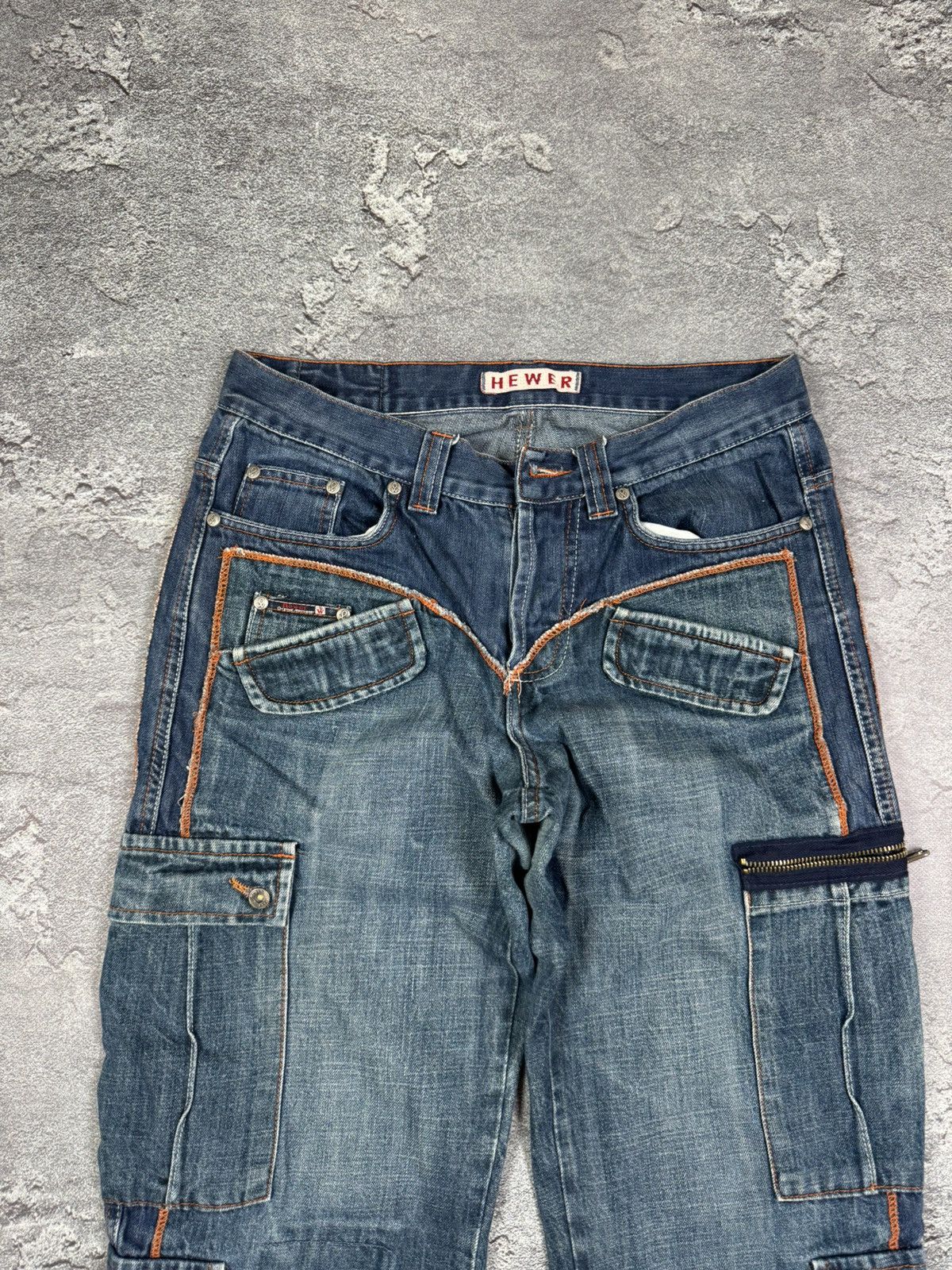 If Six Was Nine Y2K 2000s Hewer Straight Flared Bootcut Washed Jeans Size 32 Size US 32 / EU 48 - 3 Thumbnail