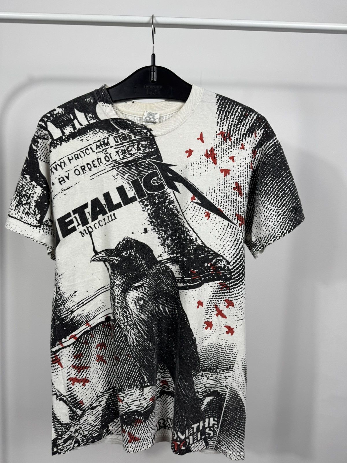 Metallica Metallica All Over Print T Shirt Raven Graphic 2013 Band M Size US M / EU 48-50 / 2 - 3 Thumbnail