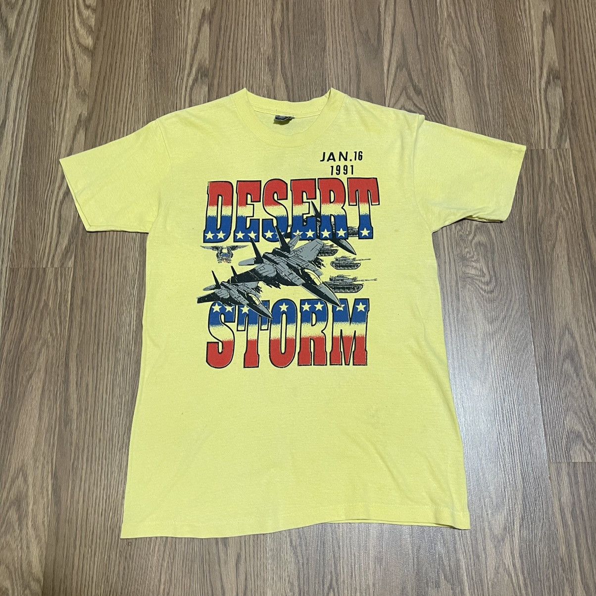 Vintage Vintage 1991 yellow desert storm tee Size US M / EU 48-50 / 2 - 2 Thumbnail