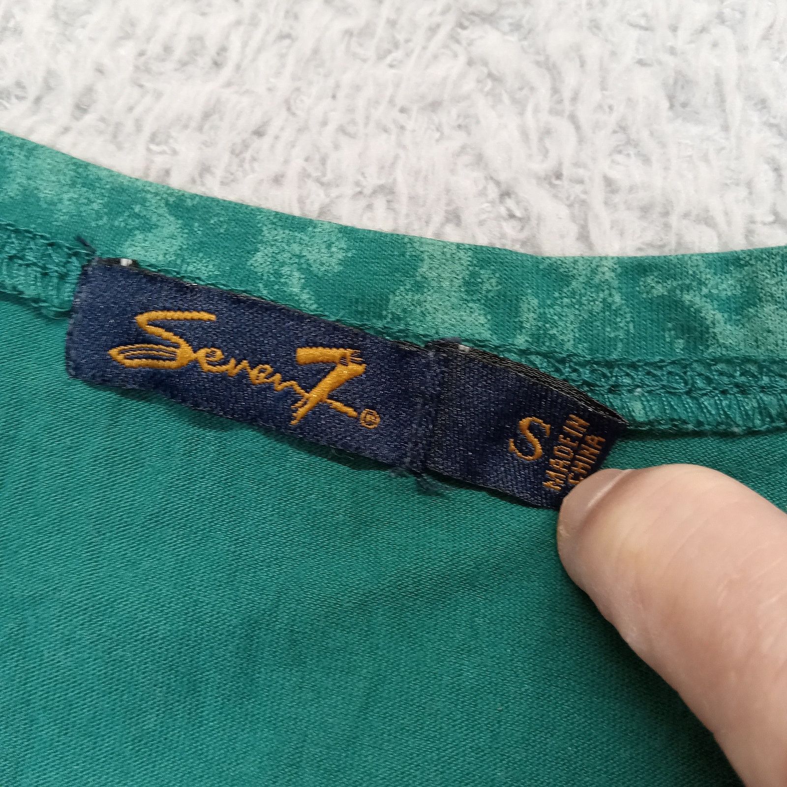 Seven 7 Seven 7 Top S Women's Graphic 3/4 Sleeve Green Pullover Size S / US 4 / IT 40 - 5 Thumbnail