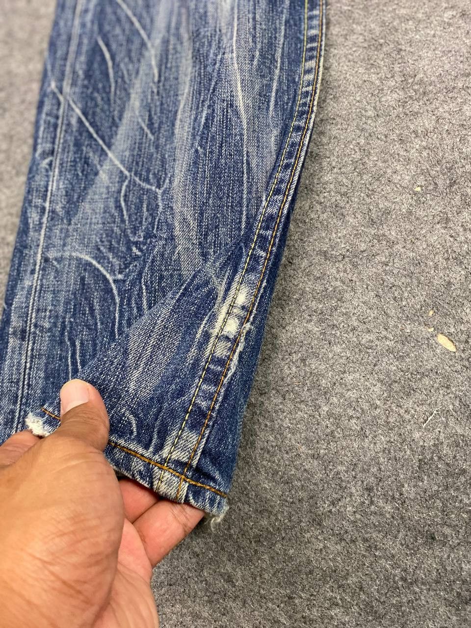 Levi's vintage levis 502 distressed denim nice design Size US 30 / EU 46 - 13 Thumbnail