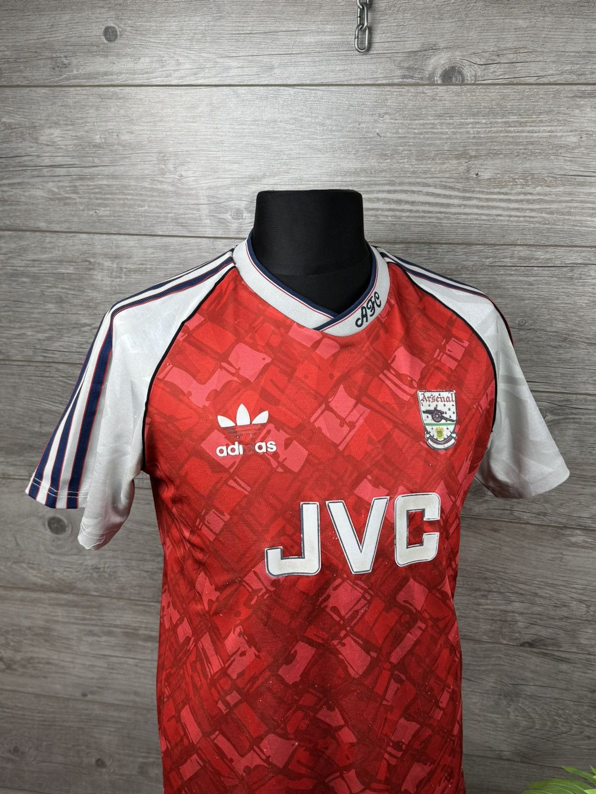 Japanese Brand Arsenal Adidas JVC Vintage Jersey Shirt Mens 1990 1991 1992 Size US L / EU 52-54 / 3 - 2 Thumbnail