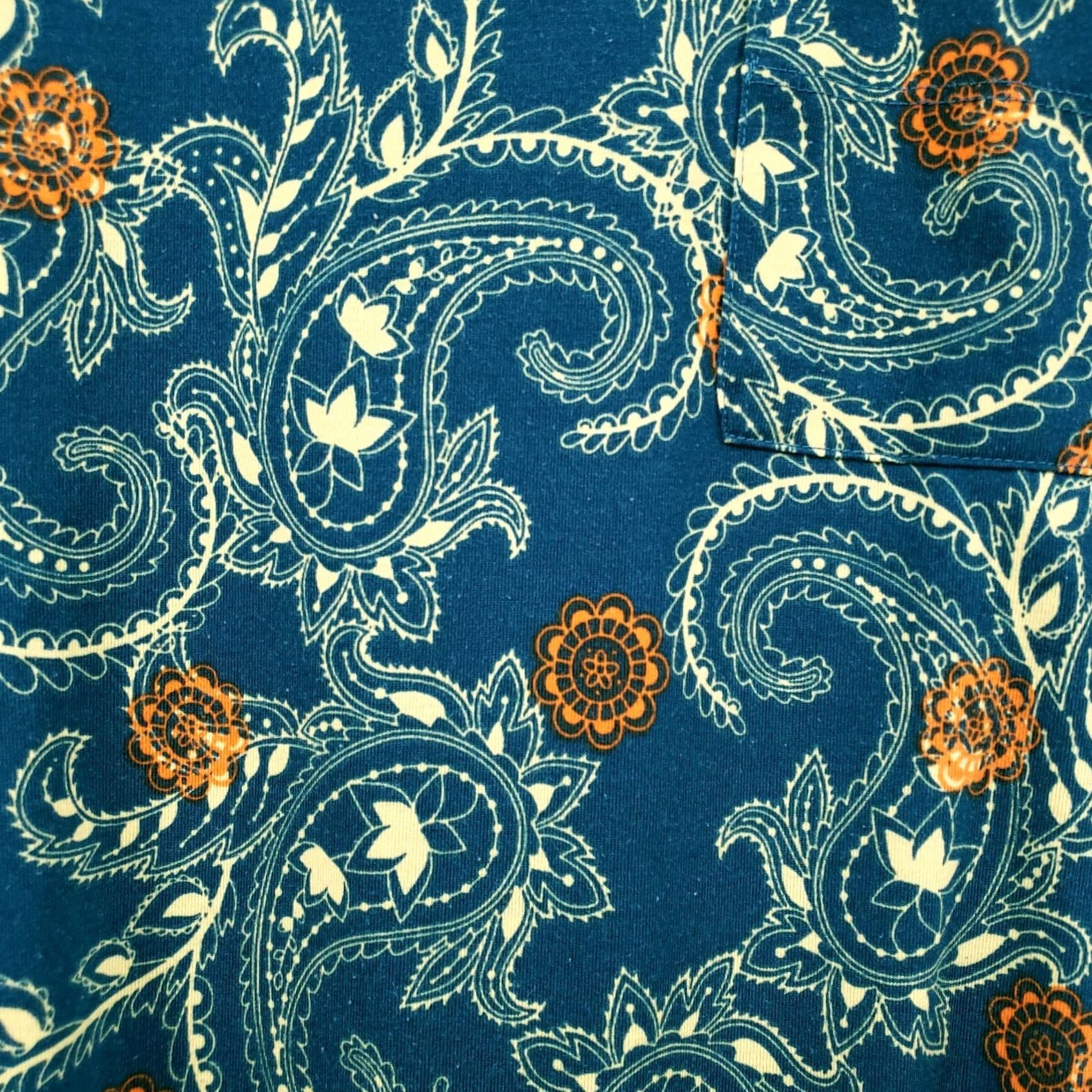 Vintage LuLaRoe Dress Womens XS Blue Paisley T-Shirt Swing Hi-Low Pocket Short Sleeve Size XS / US 0-2 / IT 36-38 - 7 Thumbnail