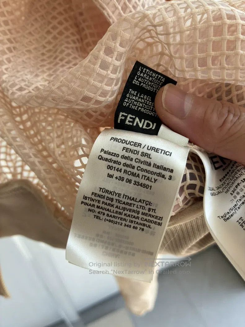 Fendi Fendi Beige Mesh Sun Protection Jacket, Zipper Style, Mesh Size XS / US 0-2 / IT 36-38 - 5 Thumbnail
