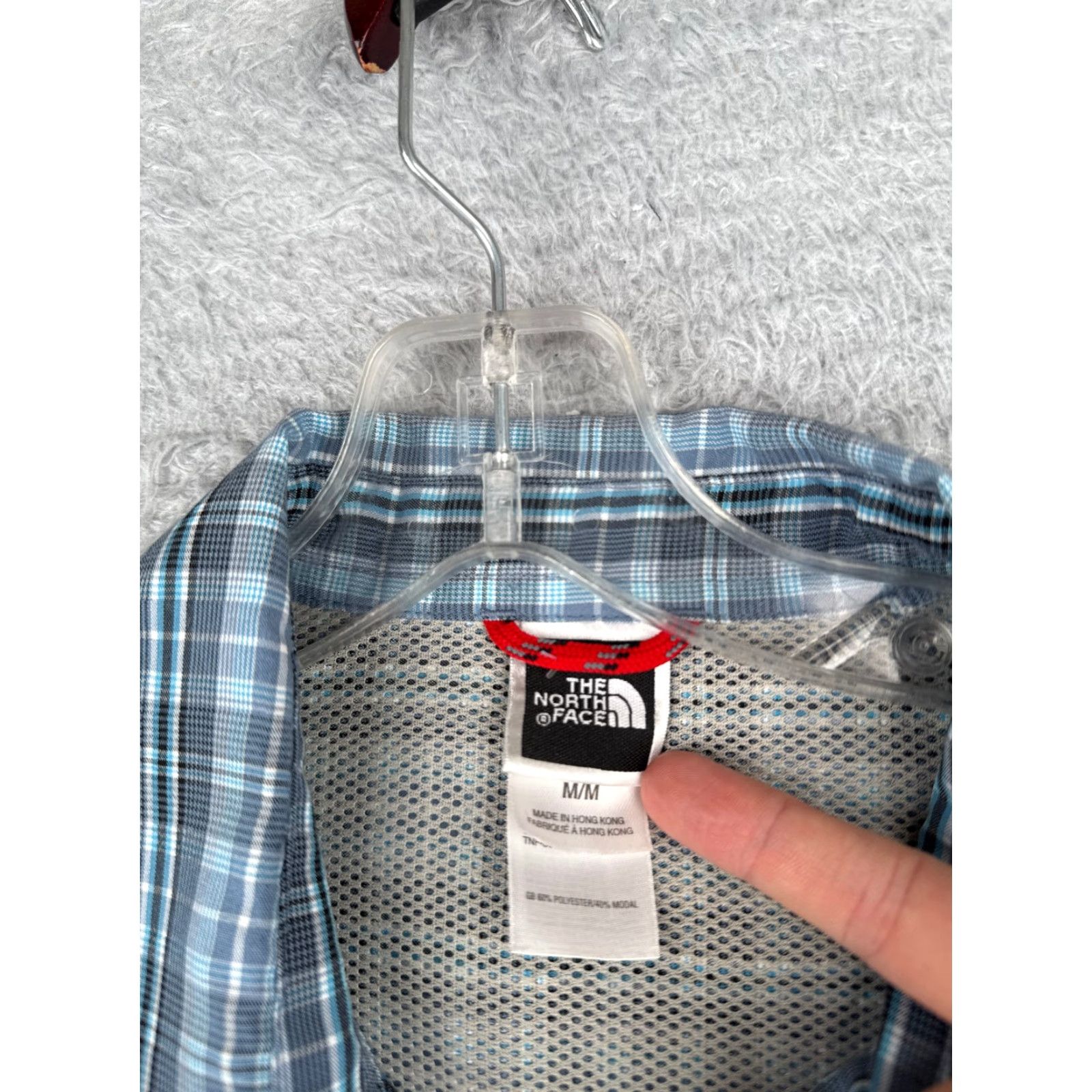The North Face The North Face Shirt Men Medium Blue Black Plaid Button Up Modal Blend Size US M / EU 48-50 / 2 - 7 Thumbnail