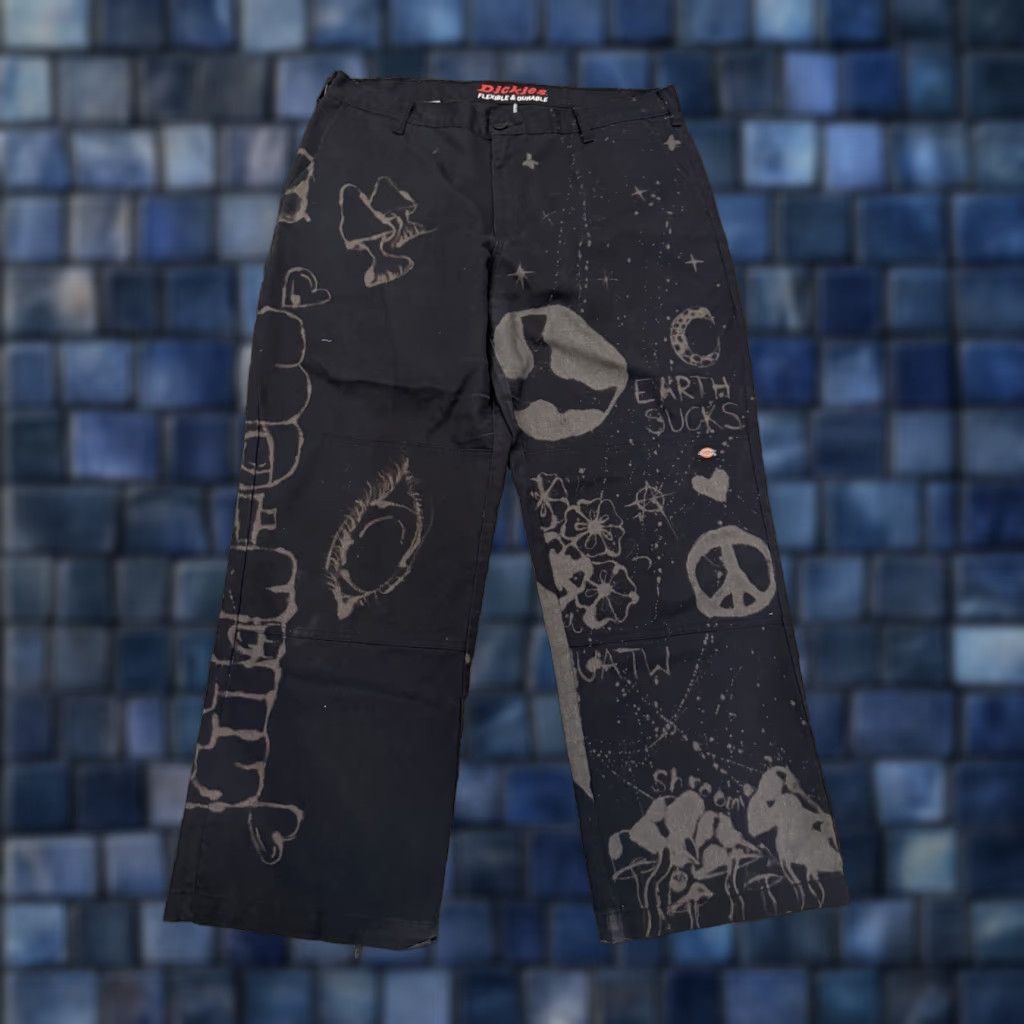 Dickies Dickies Pants Mens 38x30 Black CUSTOMIZED Paint Splatter Size US 38 / EU 54 - 1 Thumbnail