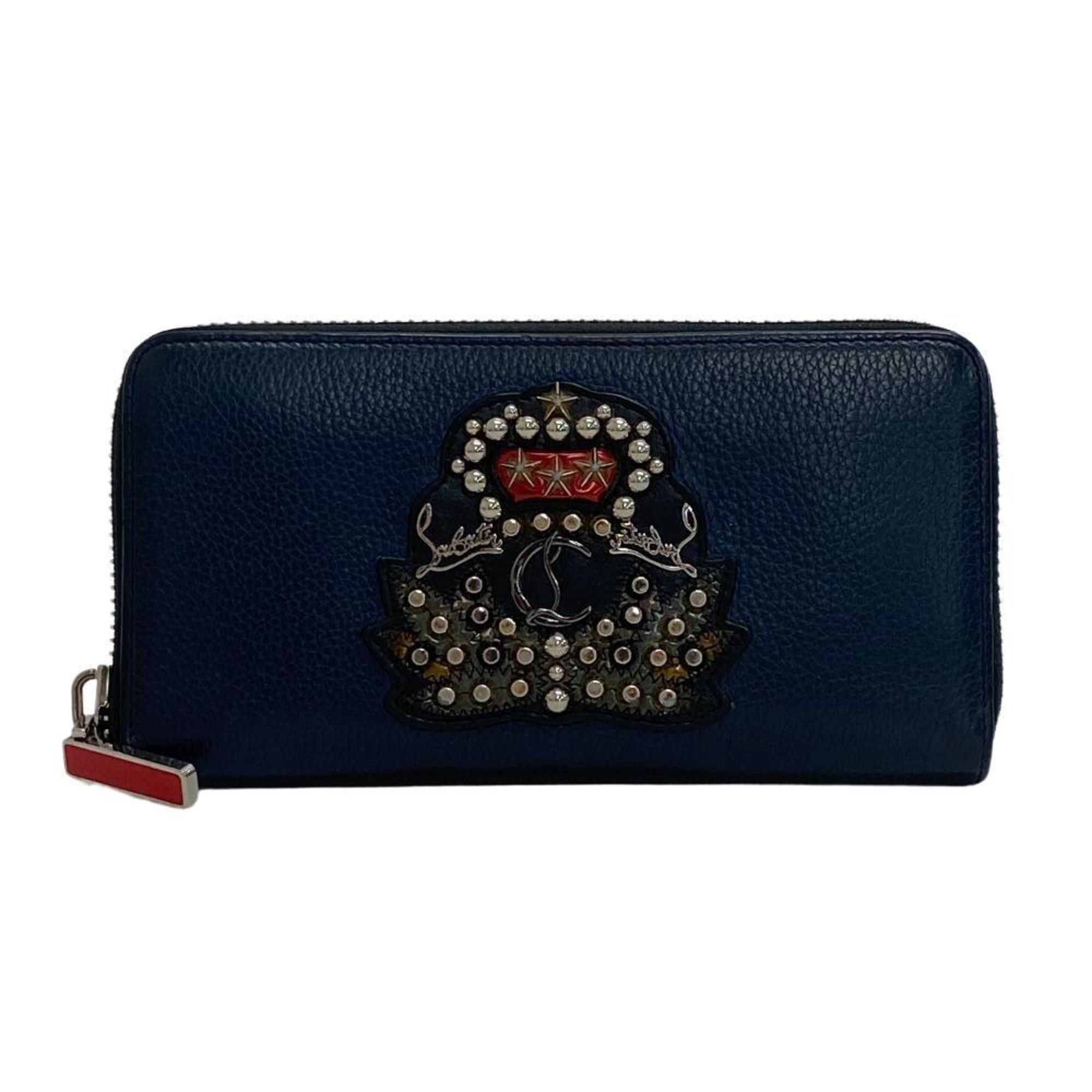 image of Vintage Christian Louboutin 1175060 Panettone Long Wallet Black Unisex Z0006287, Women's