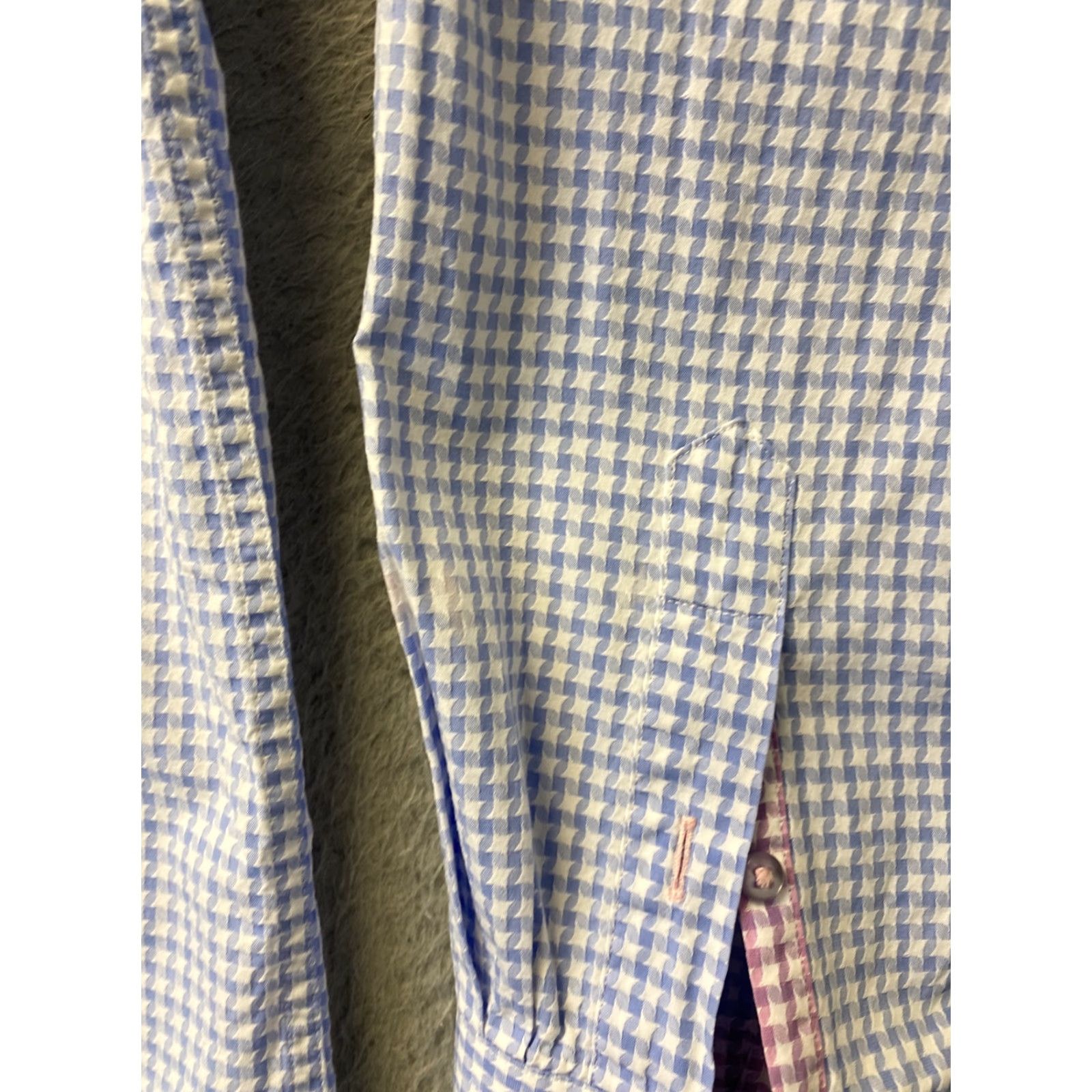 Vintage Coton Doux Shirt Mens M Button Up Work Long Sleeve Career Blue Pink / 108-6 Size US M / EU 48-50 / 2 - 7 Thumbnail