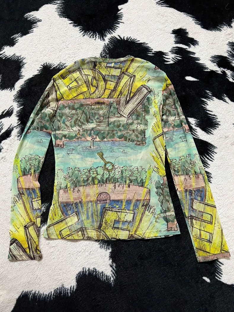 Issey Miyake Graffiti tulle top