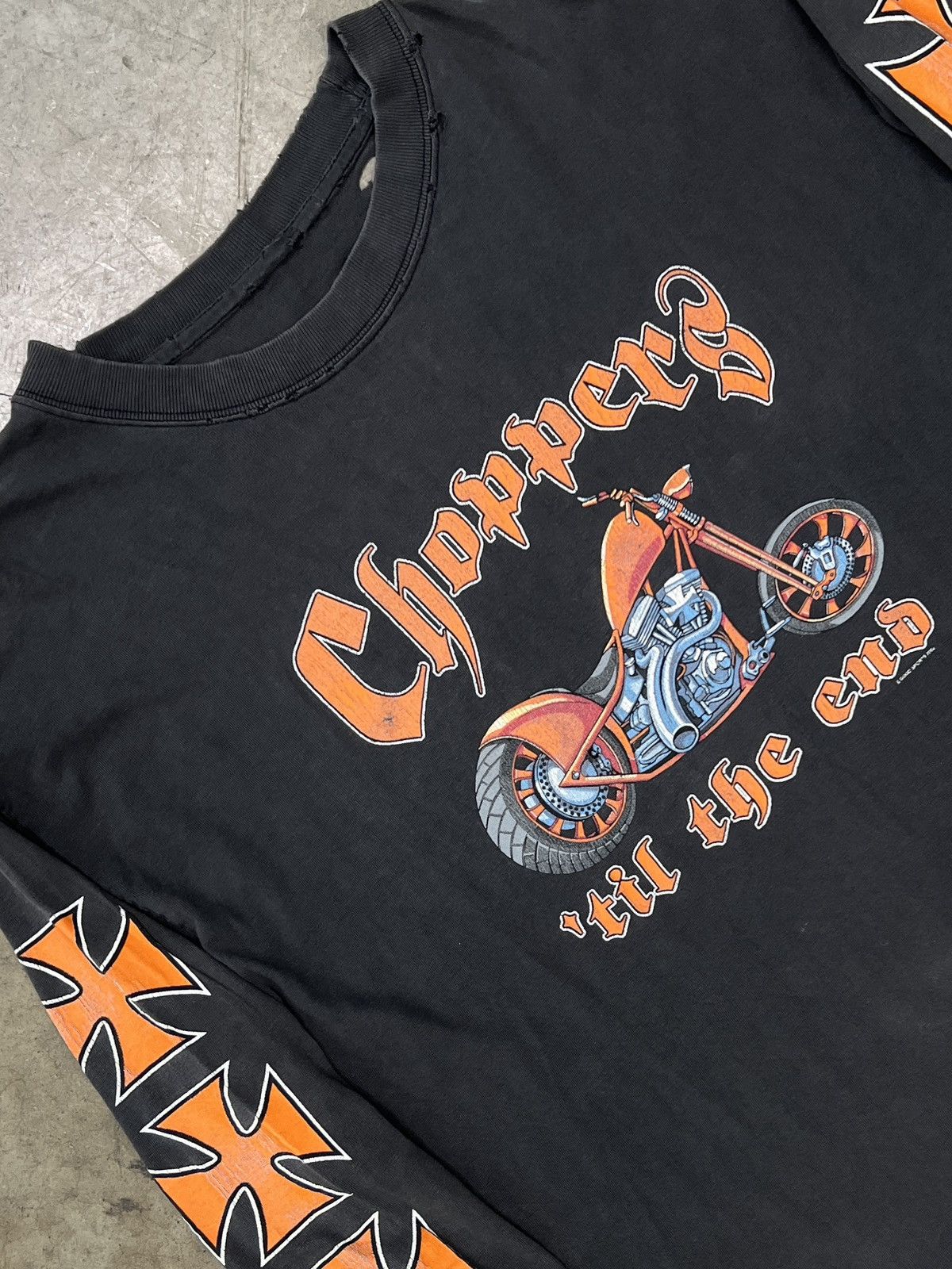West Coast Choppers Vintage 2000s Choppers Til The End Motorcycle Tee Large Size US L / EU 52-54 / 3 - 1 Thumbnail