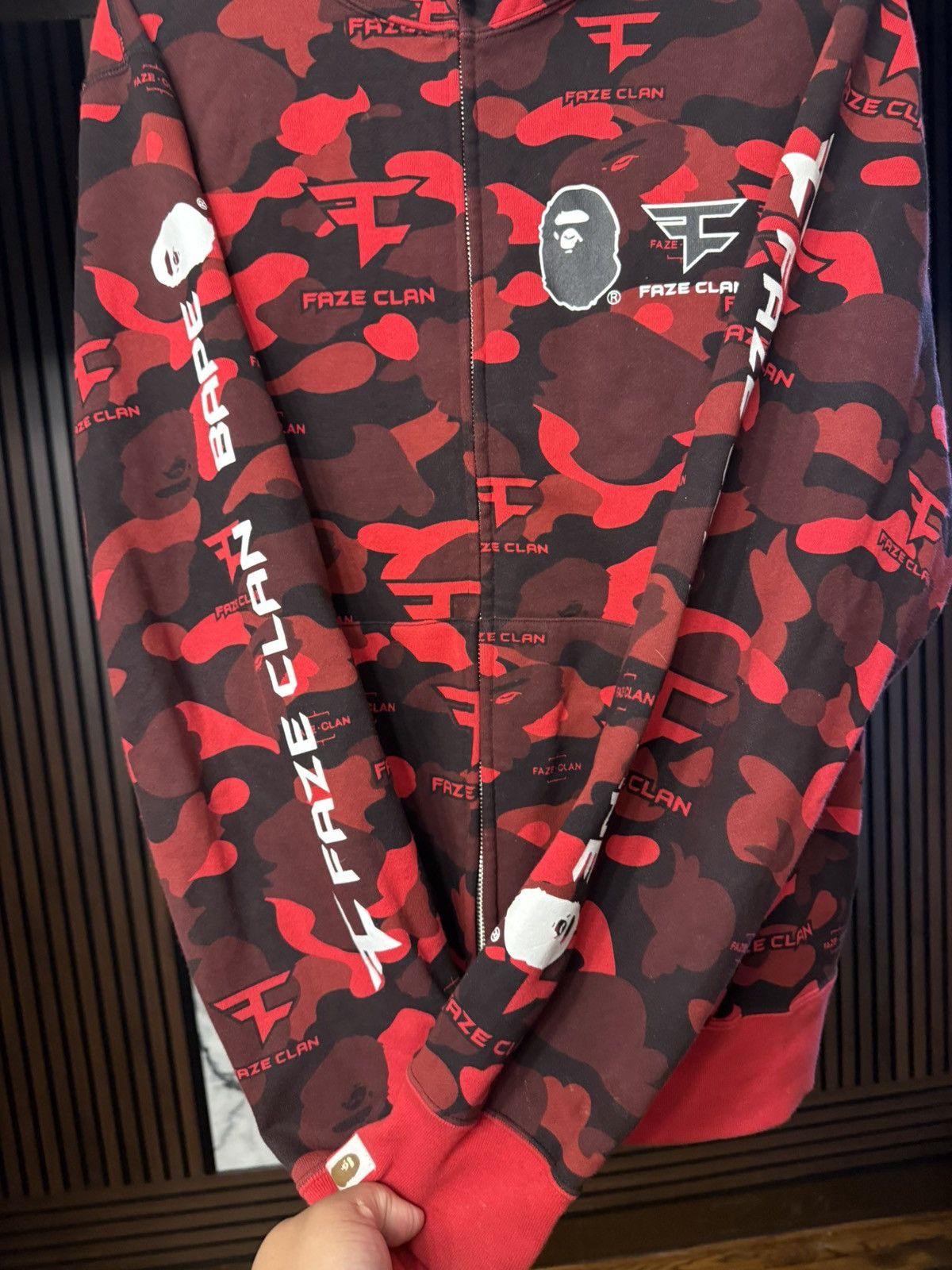 Bape BAPE x FAZE CLAN FULL ZIP HOODIE RED LARGE Size US L / EU 52-54 / 3 - 8 Thumbnail