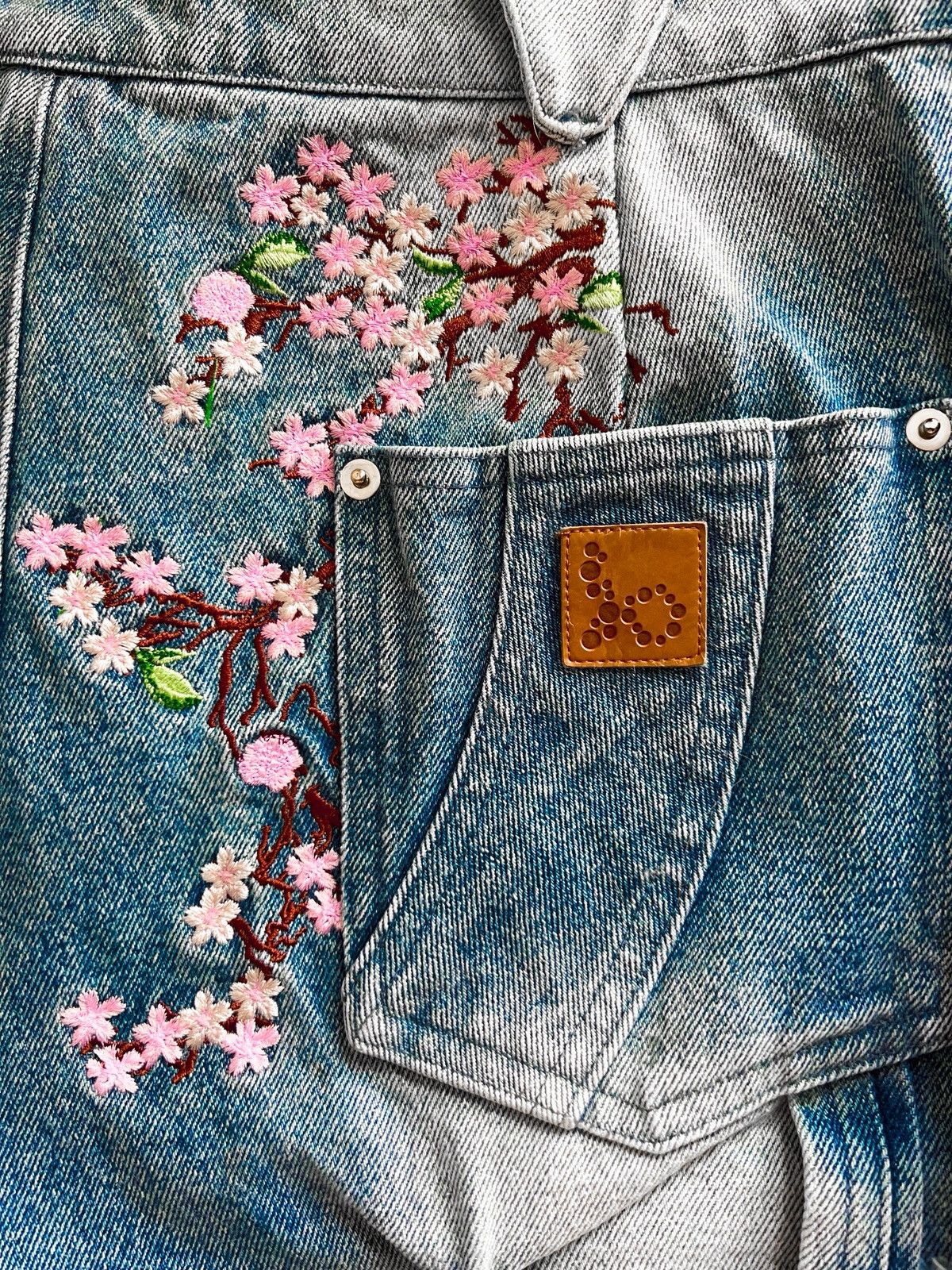Bad Son 🌸 Jean Badson `Cherry Blossom’ - Denim Premium Size US 36 / EU 52 - 3 Thumbnail