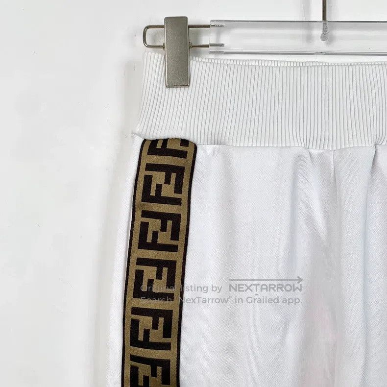 Fendi Fendi White Side Logo Letter Drawstring Leisure Long Pants Size 42" / US 20 - 3 Thumbnail