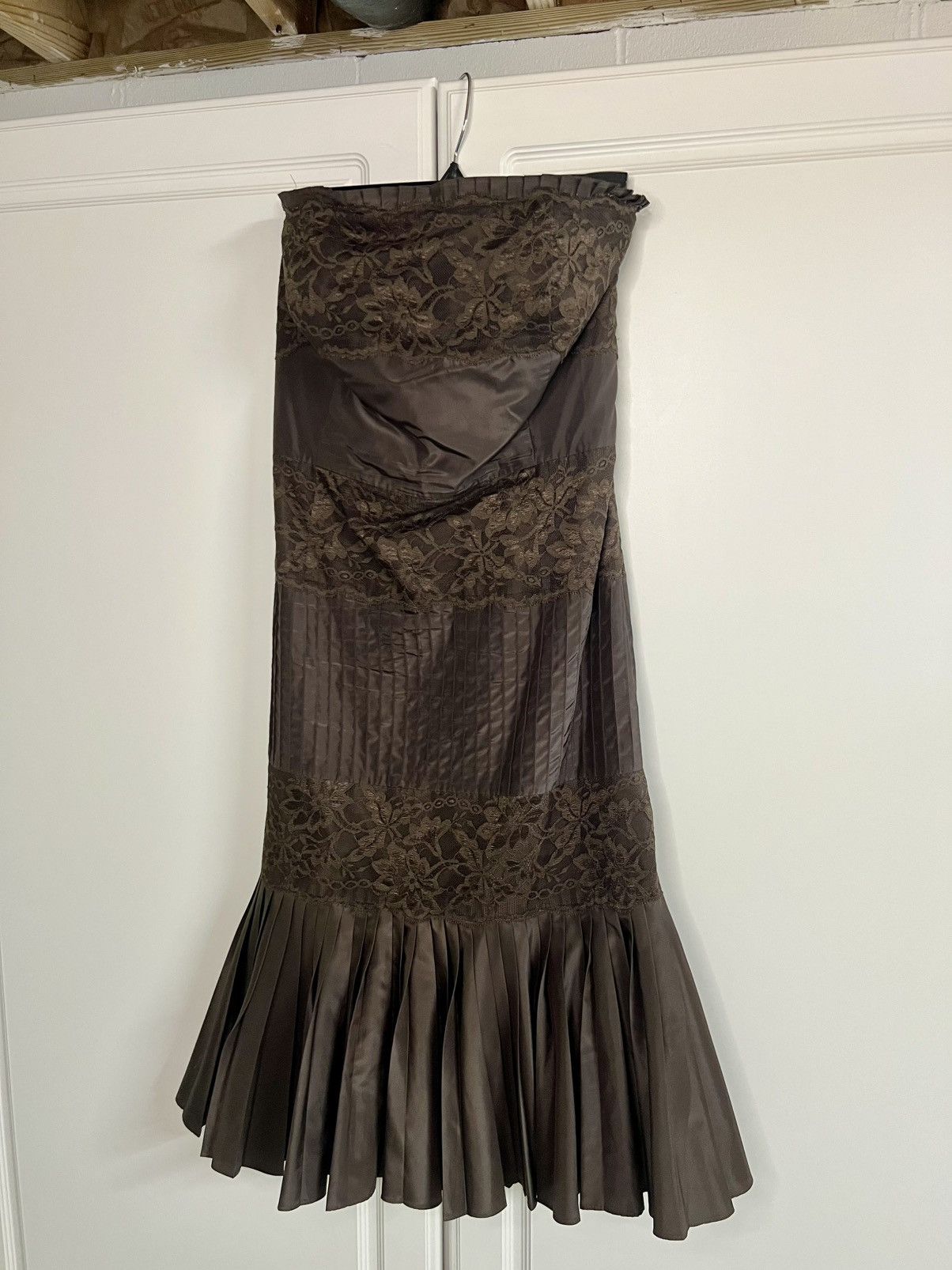 Banana Republic × Vintage Y2K Banana Republic Silk Blend Western Formal Dress Size M / US 6-8 / IT 42-44 - 1 Thumbnail