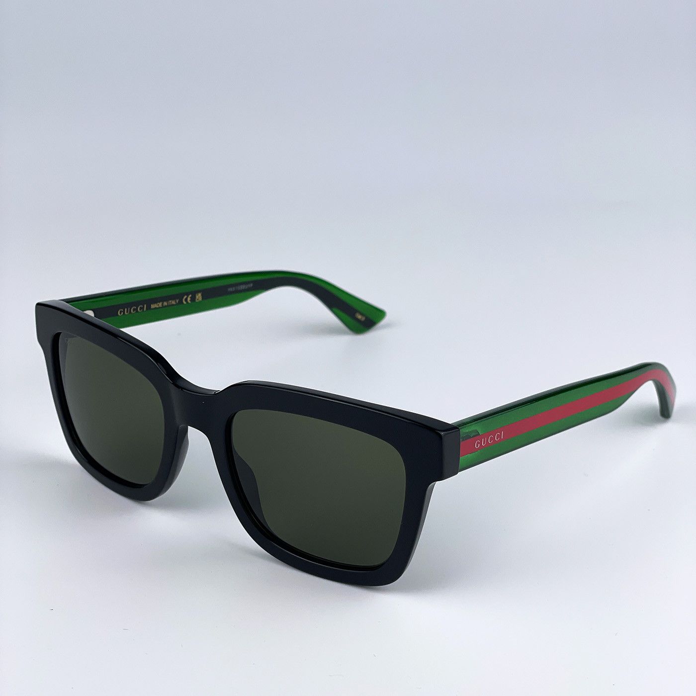Gucci Gucci Men Sunglasses Black Green Square GG0001SN 002 NEW Size ONE SIZE - 5 Thumbnail
