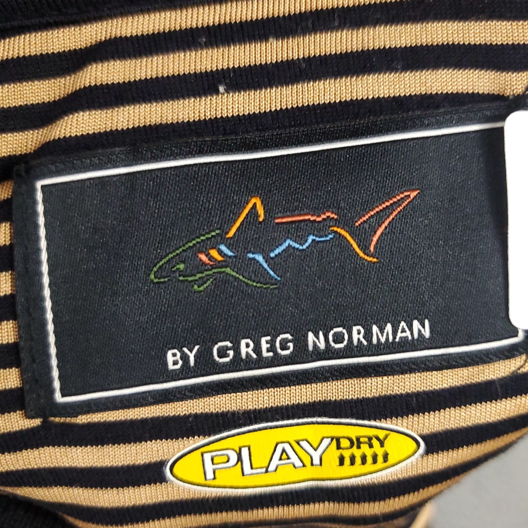 Vintage Greg Norman Polo Shirt Adult Small Yellow Striped Cotton Casual Short Sleeve Mens Size US S / EU 44-46 / 1 - 6 Thumbnail