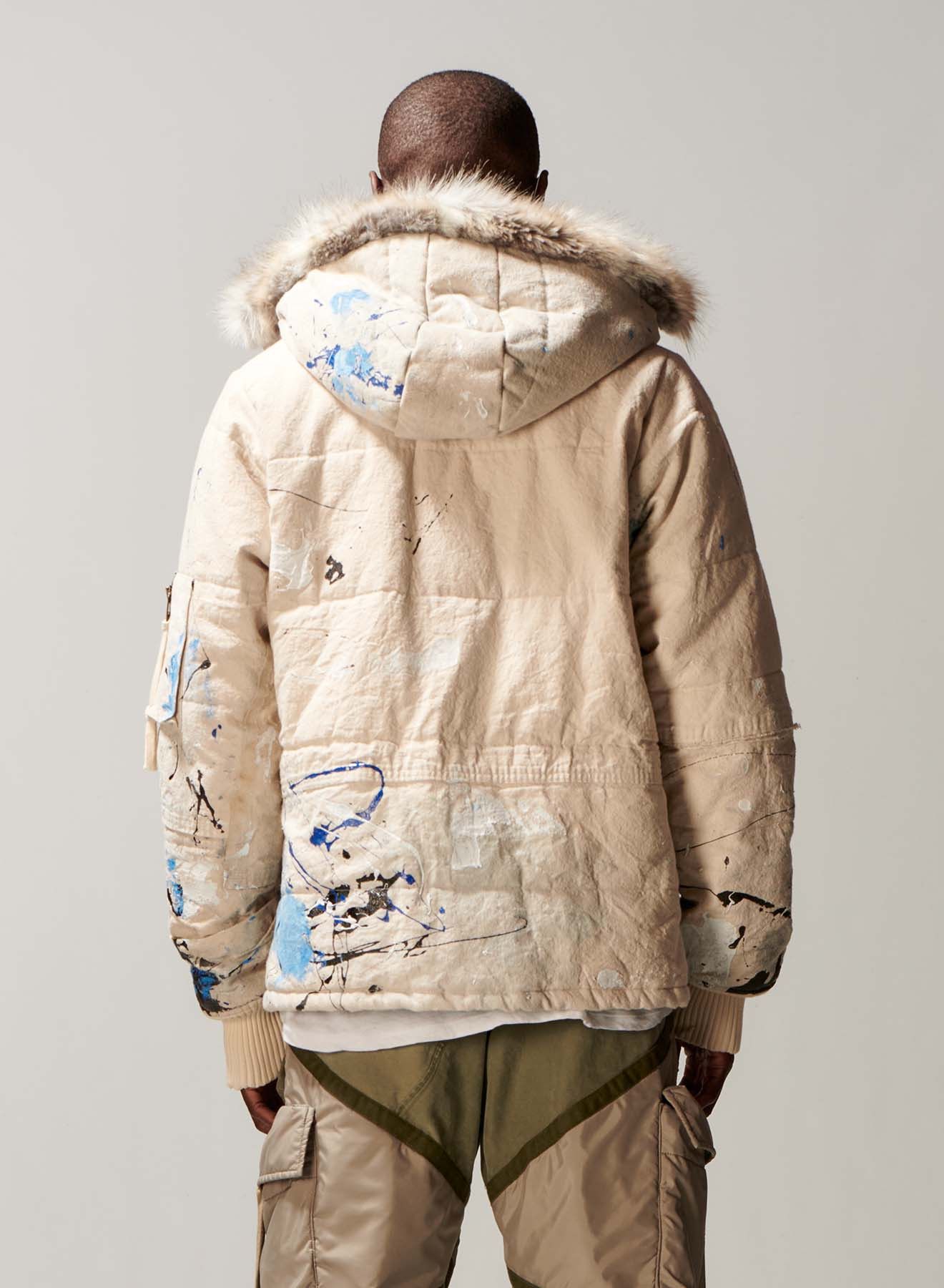Greg Lauren Greg Lauren Paint Splattered Retro Puffy Parka Size US M / EU 48-50 / 2 - 3 Thumbnail