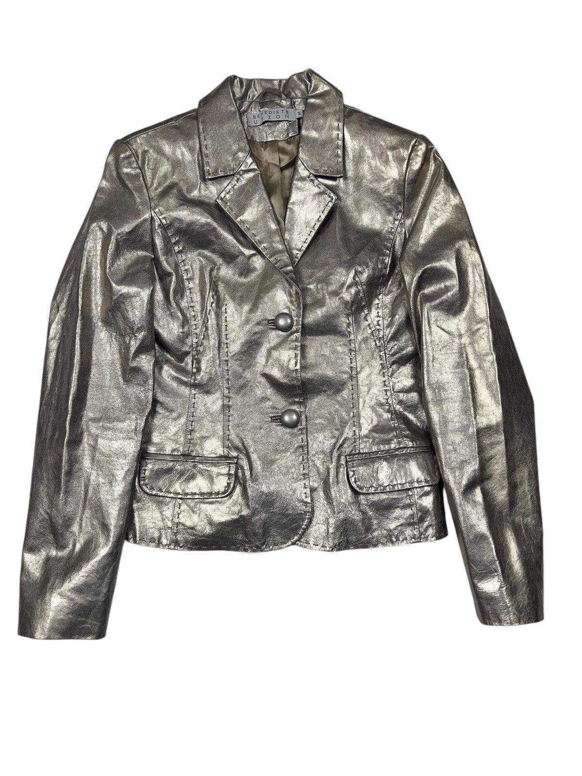 Vintage Vintage Benedikte Utzon Suede Jacket with Metal Foil Size M / US 6-8 / IT 42-44 - 1 Thumbnail