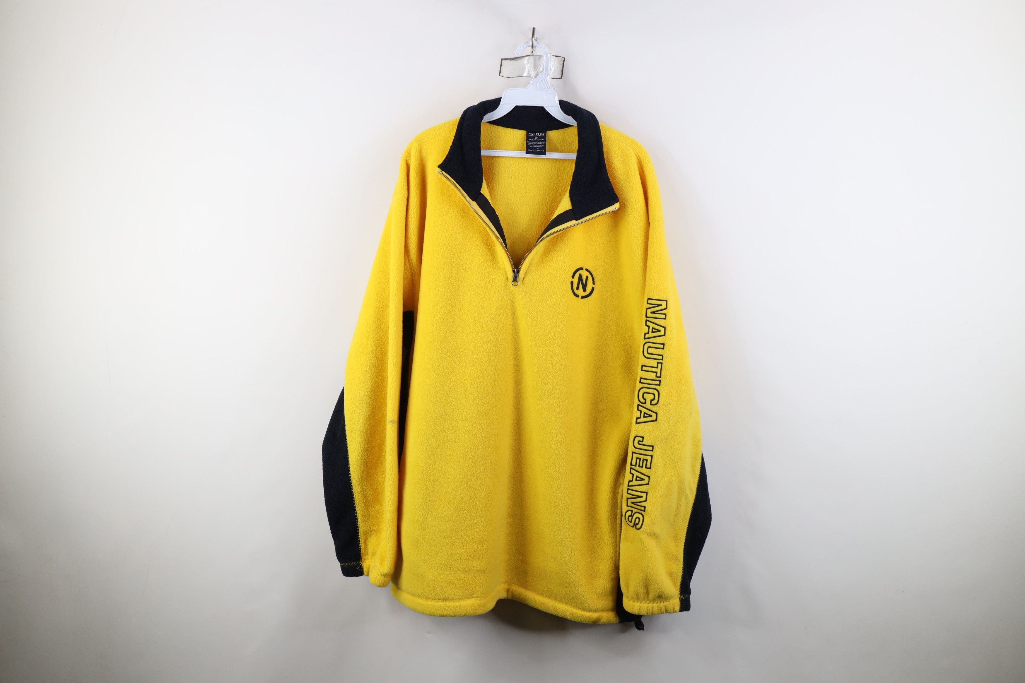 Nautica Vintage 90s Nautica Baggy Half Zip Fleece Pullover Sweater Size US L / EU 52-54 / 3 - 1 Thumbnail