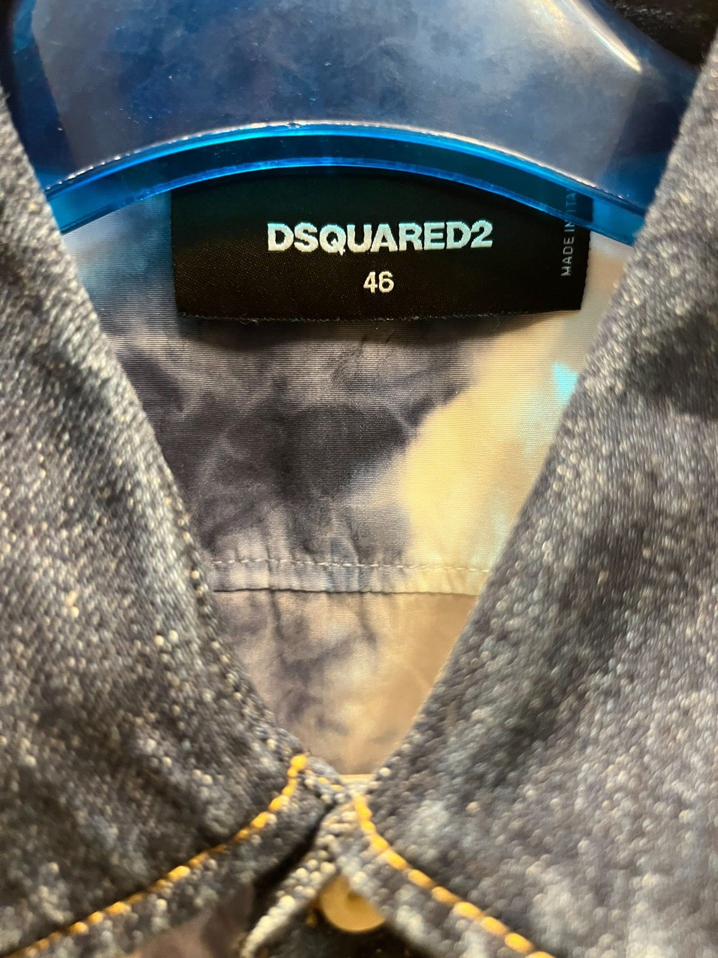 Dsquared2 Dsquared2 Blue Tie-Dye Shirt Size US S / EU 44-46 / 1 - 3 Thumbnail