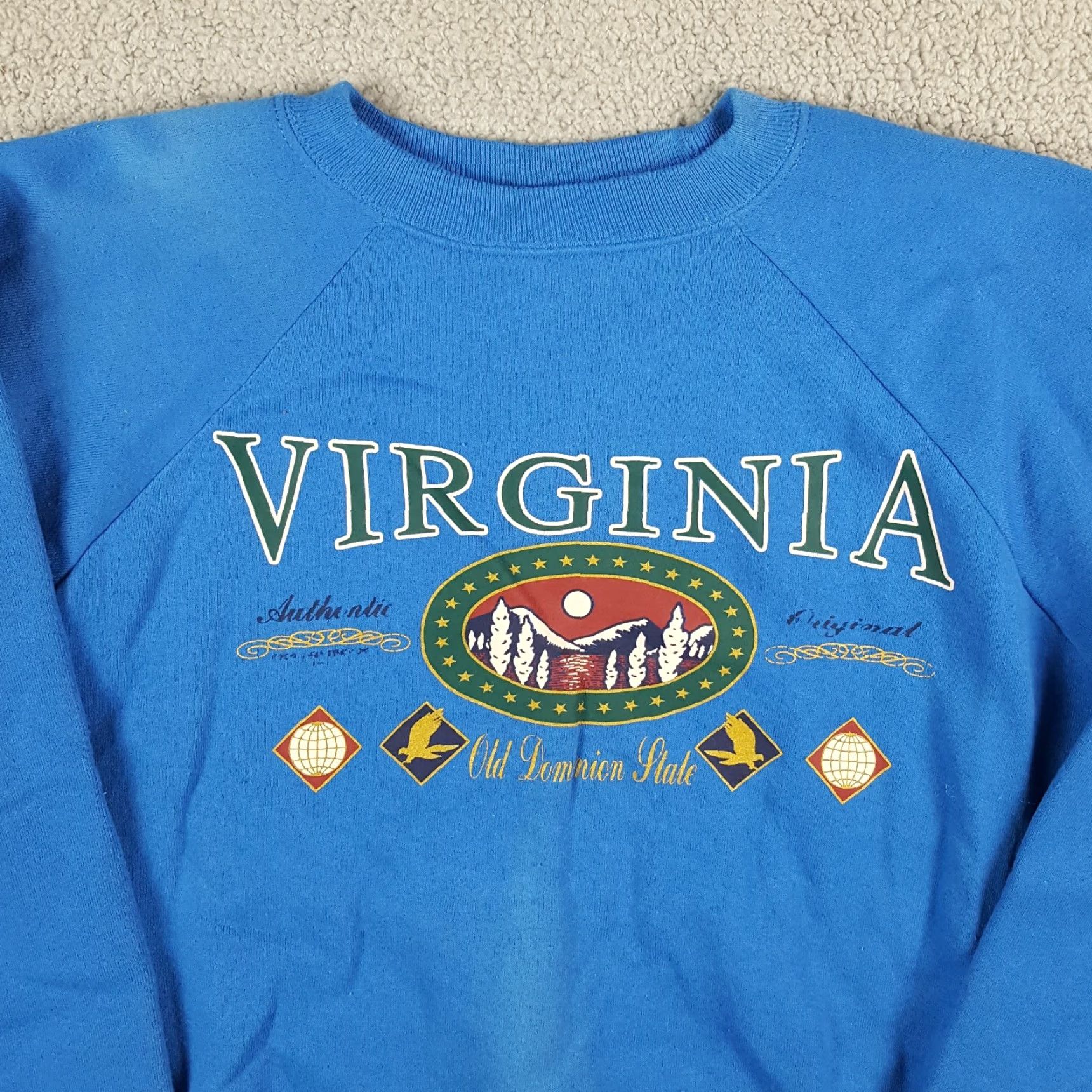 Hanes Vintage Hanes Virginia State Park Sweatshirt Pullover Crew Neck Men L Blue 90s Outdoor Nature University USA Raglan 00s Athletic Logo Size US L / EU 52-54 / 3 - 2 Thumbnail