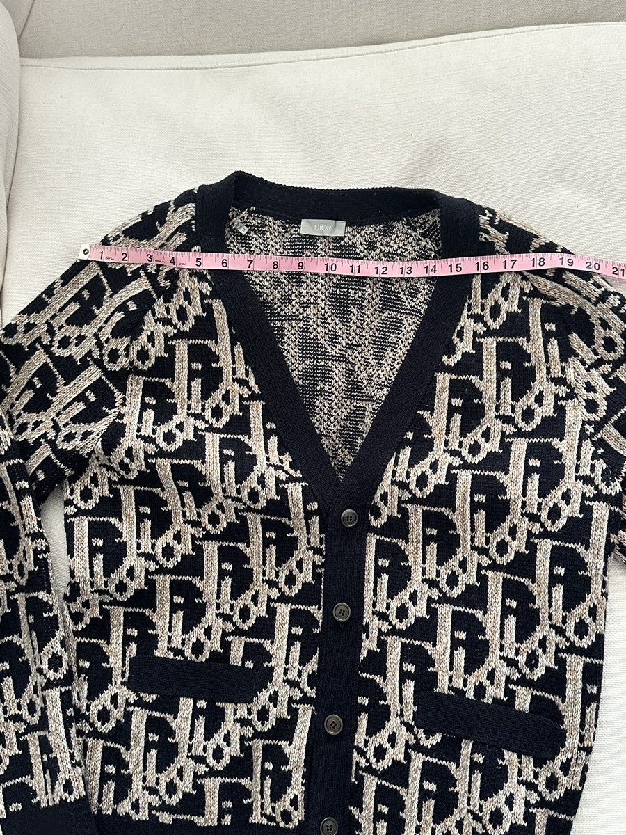 Dior Dior Oblique Logo All-Over Wool Cardigan Size US M / EU 48-50 / 2 - 7 Thumbnail