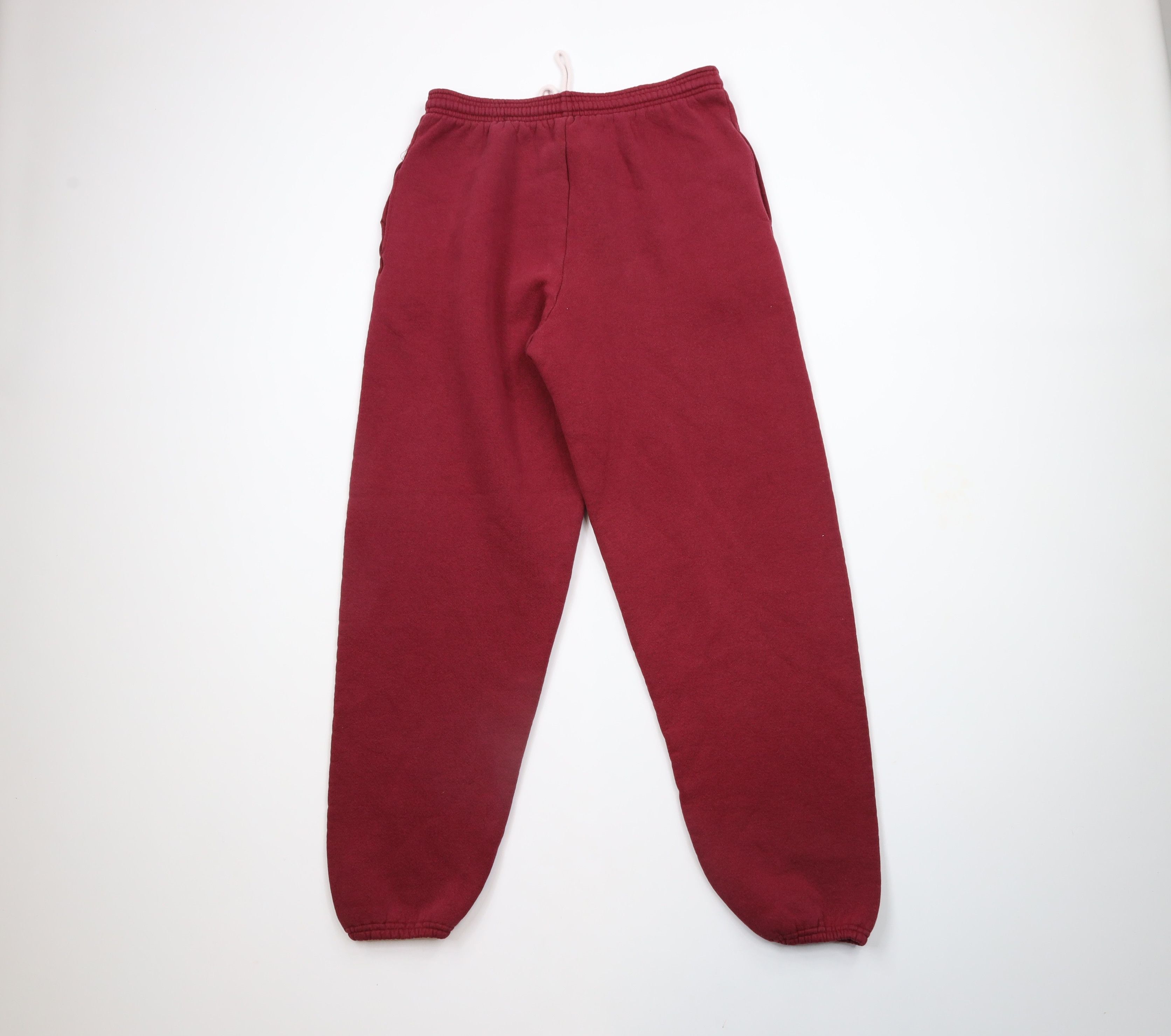 Vintage Vintage 90s Streetwear Heavyweight Sweatpants Joggers Red Size US 34 / EU 50 - 8 Thumbnail