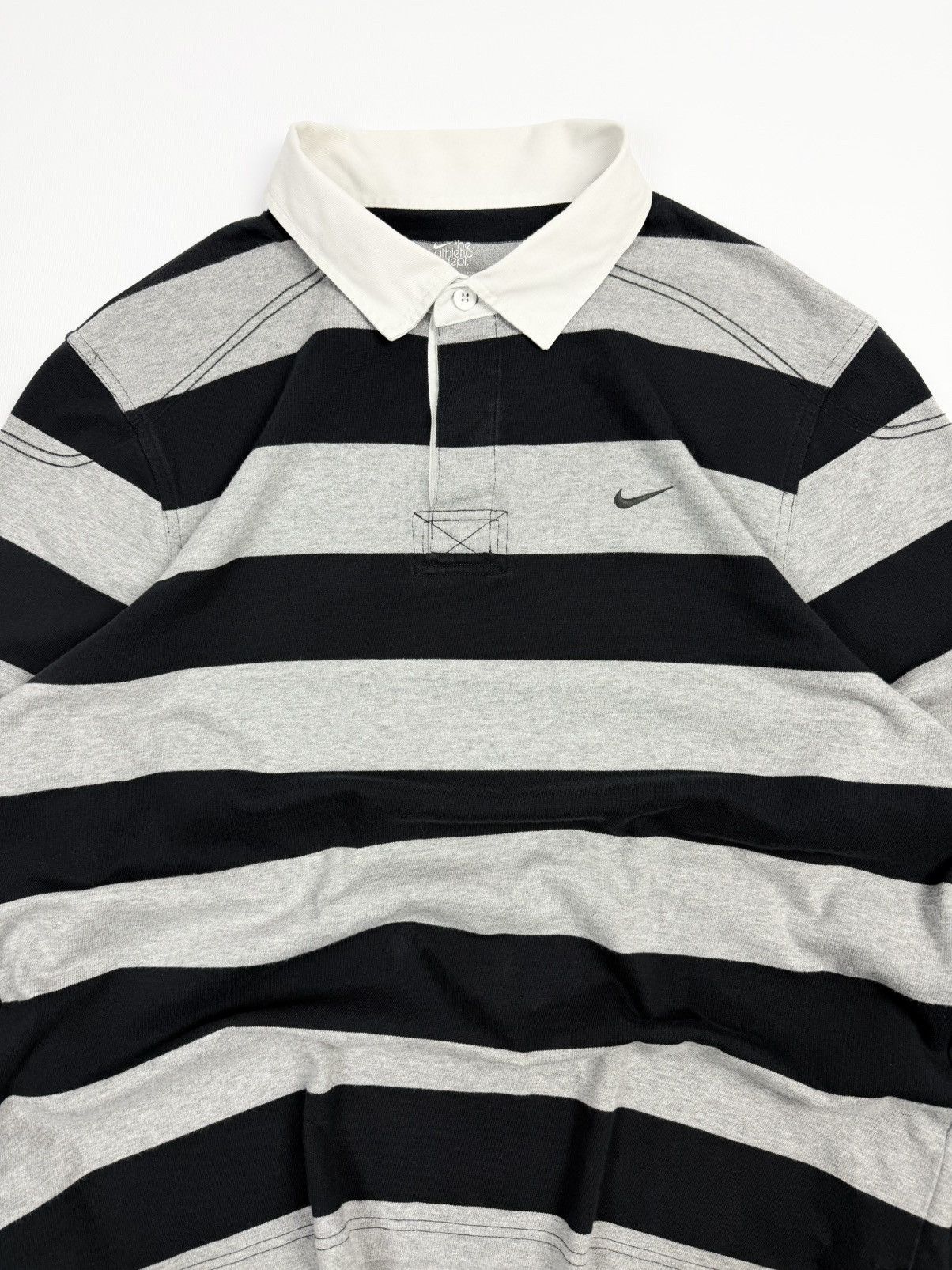 Nike Nike Vintage Y2K Rugby Striped Long Sleeve Polo Shirt Size US XL / EU 56 / 4 - 3 Thumbnail