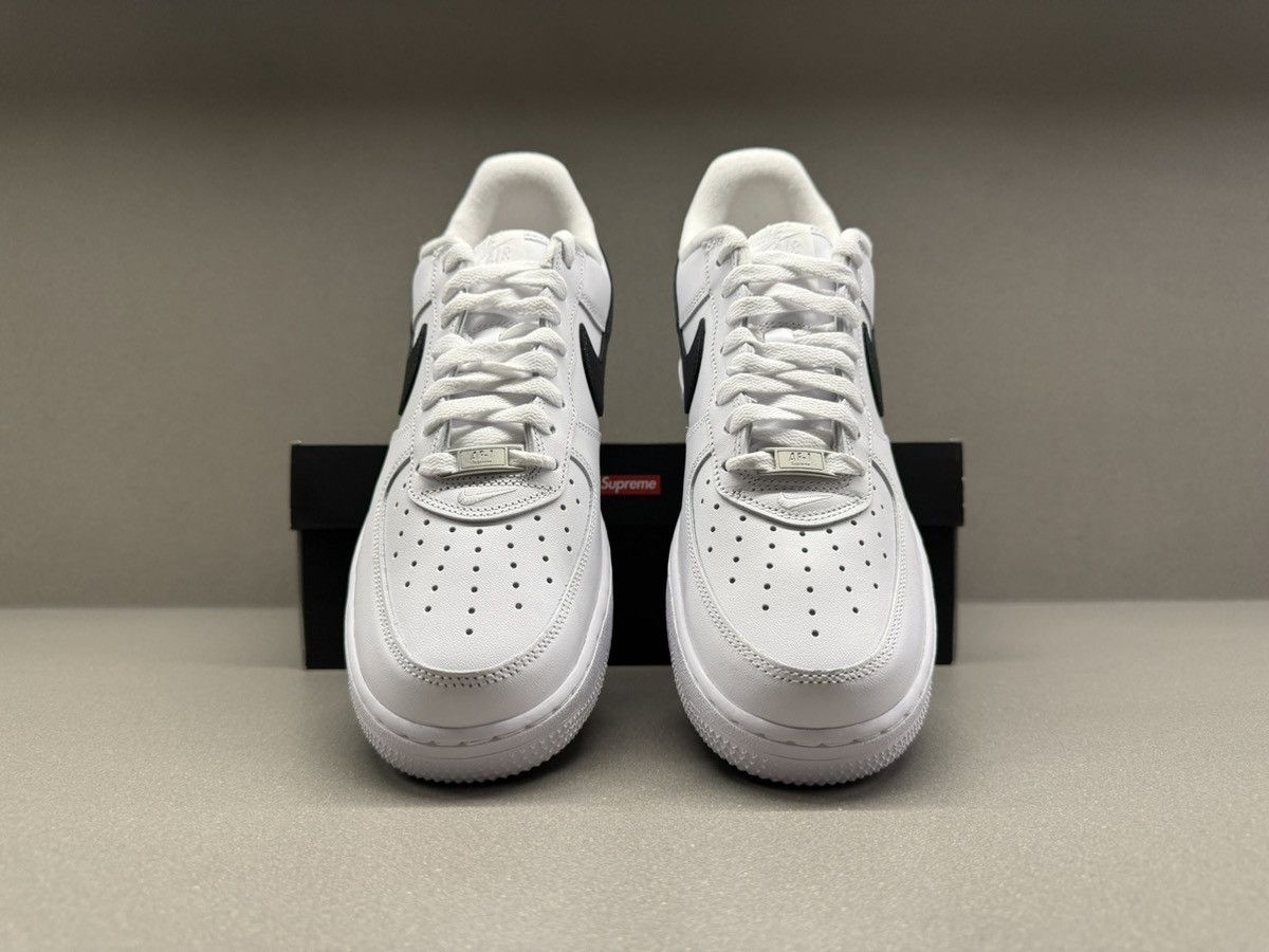 Nike × Supreme Nike Air Force 1 Low Supreme White Black Size US 8.5 / EU 41-42 - 4 Thumbnail