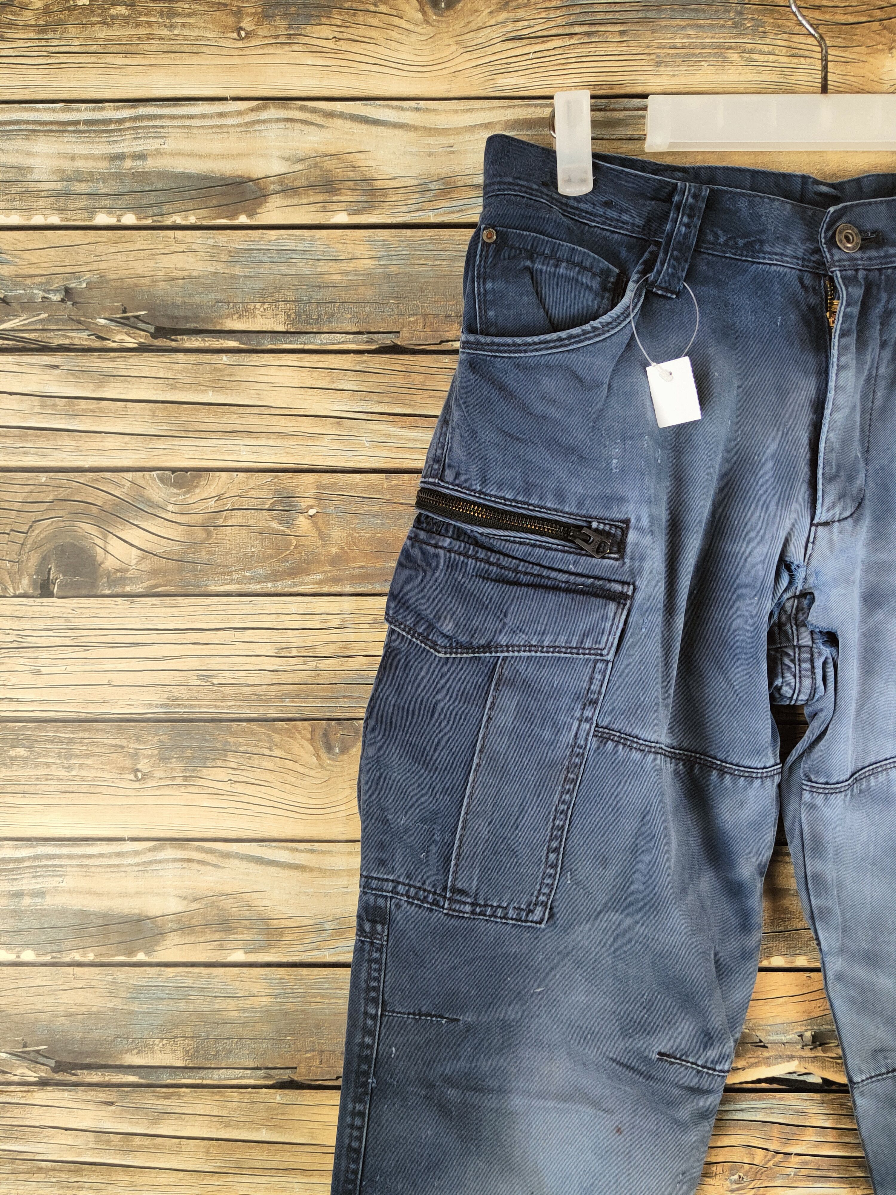 Japanese Brand DL Burtle Dark Blue Multipocket Cargo Pants #46-357 Size US 30 / EU 46 - 5 Thumbnail