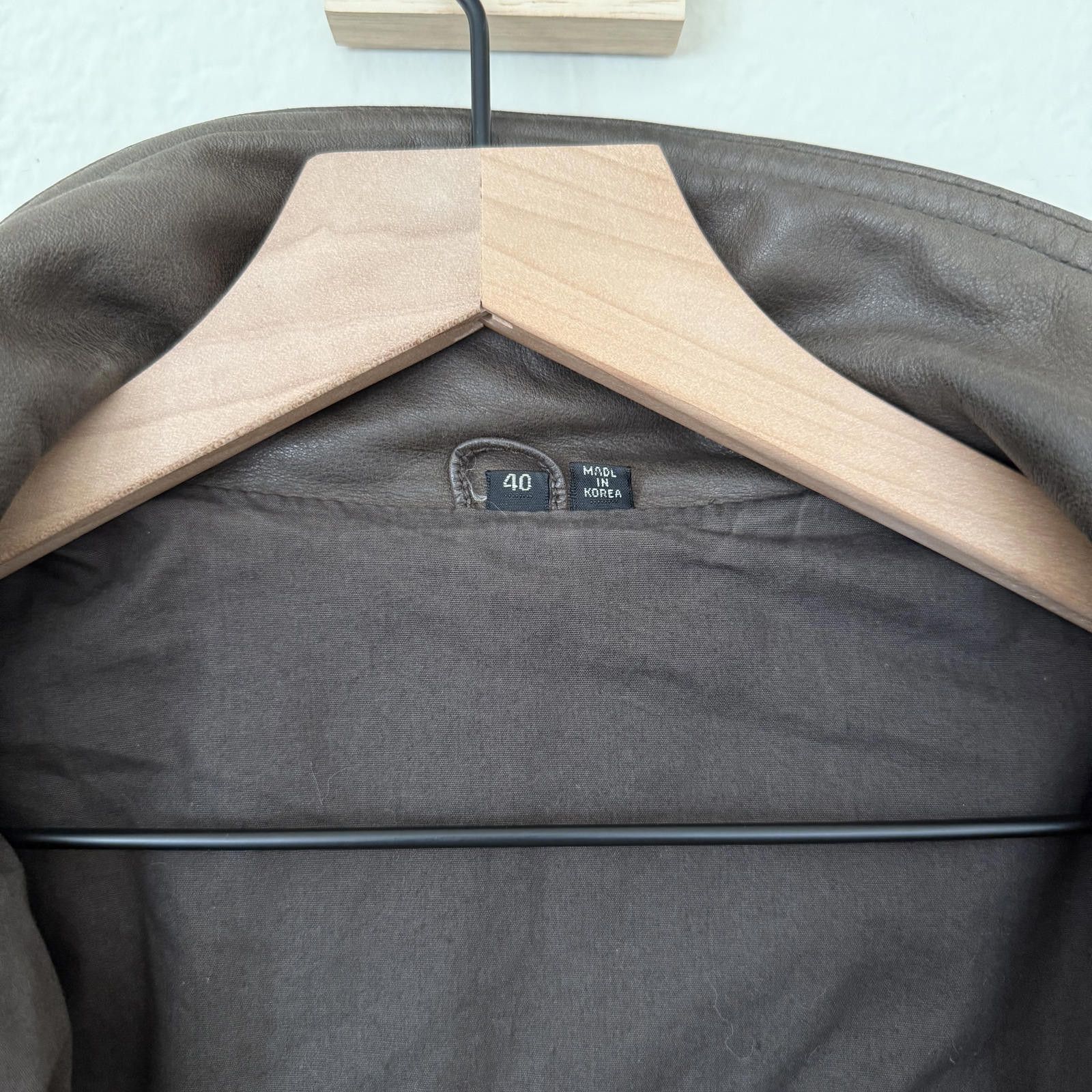 Saxony Saxony Jacket Men's 40 Brown VNT Genuine Leather Size US M / EU 48-50 / 2 - 2 Thumbnail
