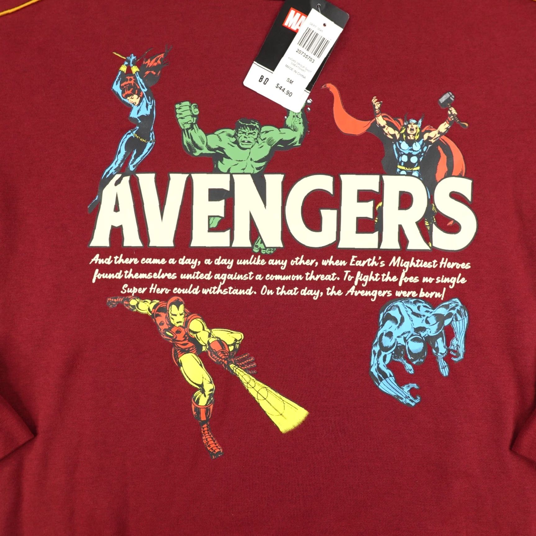 Vintage Marvel Sweatshirt Mens Medium Red The Avengers Group Shot Crewneck Sweater NEW Size US M / EU 48-50 / 2 - 2 Thumbnail
