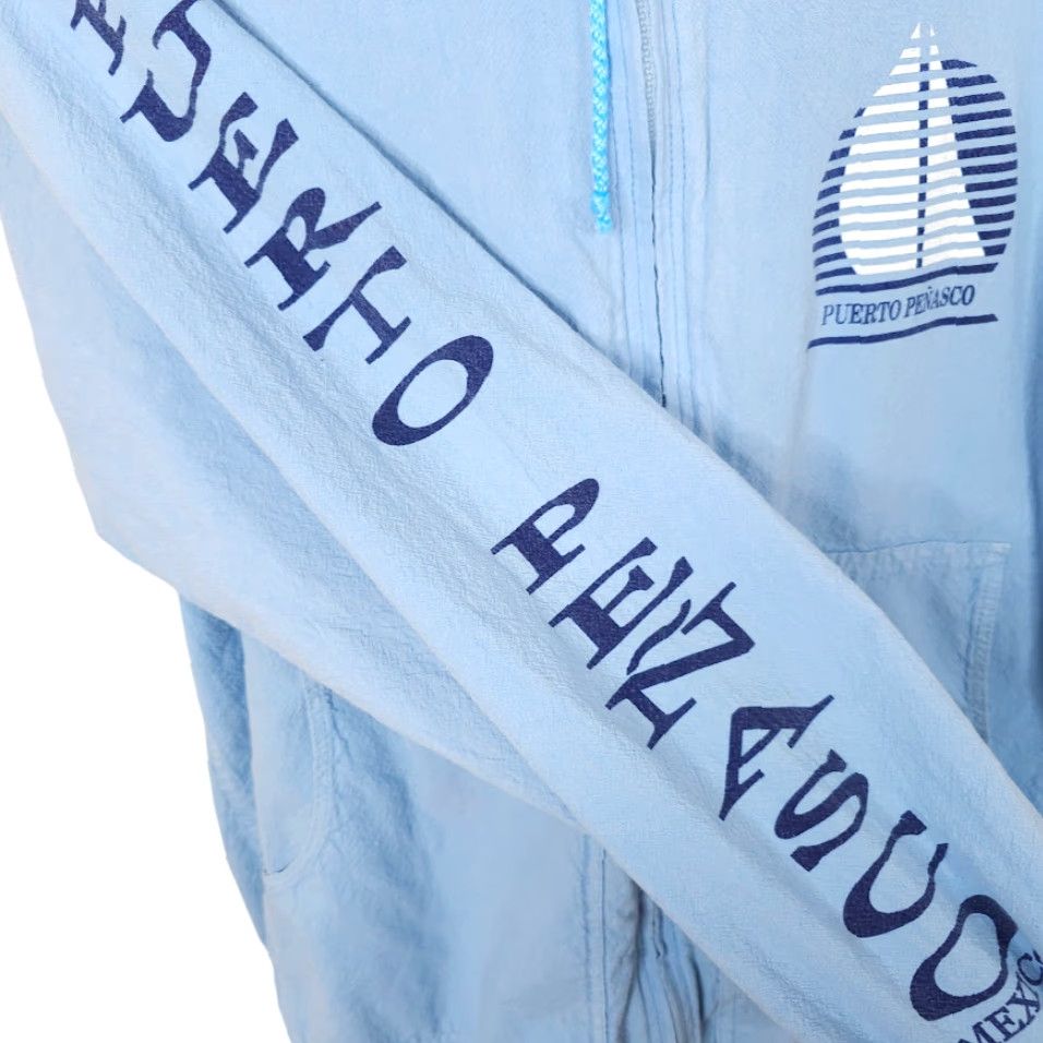 Vintage VINTAGE Puerto Penasco Shirt Hoodie Mens Size XL Blue Full Zip Travel Cotton Size US XL / EU 56 / 4 - 6 Thumbnail