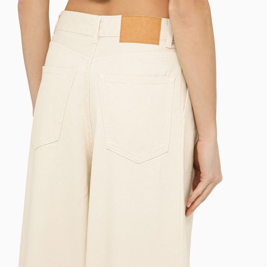 Alanui o1d2blof0724 Denim Trousers in Ivory & Beige Size 26" / US 2 / IT 38 - 5 Thumbnail
