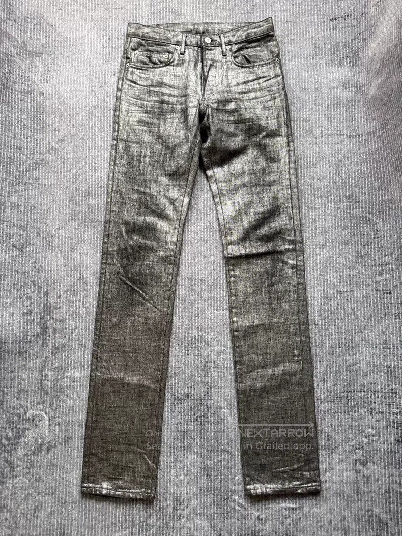 Dior Dior Chris first season silver paint silver coated denim j Size US 27 - 1 Thumbnail