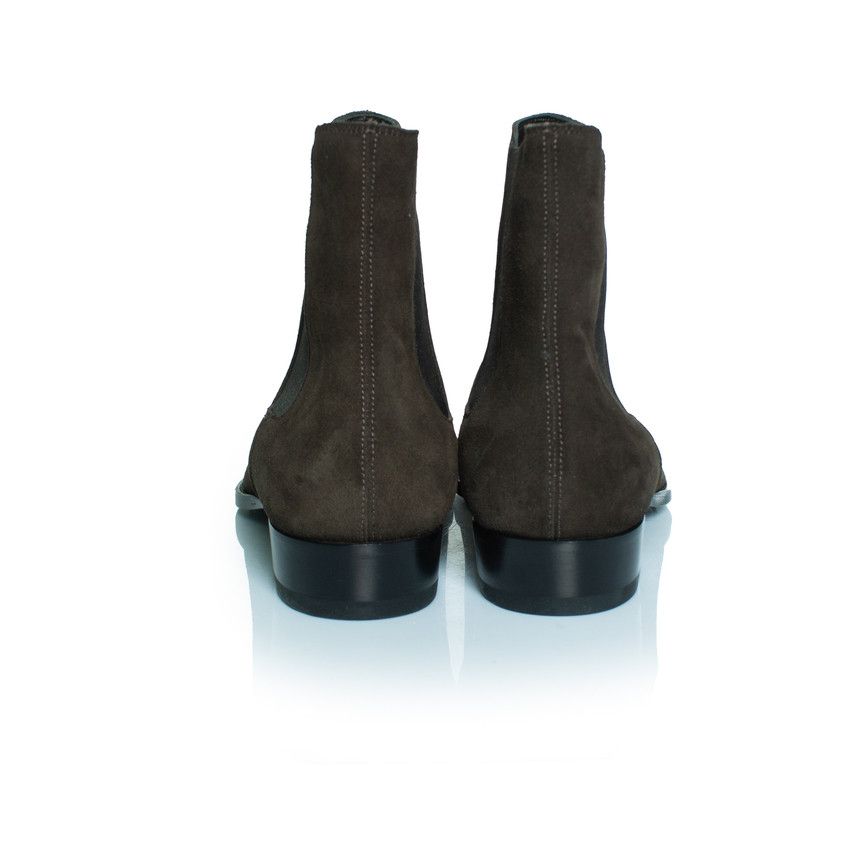 Saint Laurent Paris Saint Laurent, Kaki suede Chelsea ankle boots Size US 11.5 / EU 44-45 - 5 Thumbnail