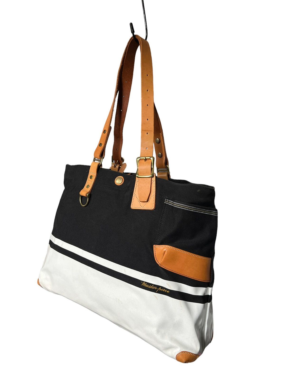Japanese Brand × MasterPiece × Porter Masterpiece 🇯🇵 Master Tex Canvas Zipper Tote/ Hand Carry Bag Size ONE SIZE - 2 Thumbnail