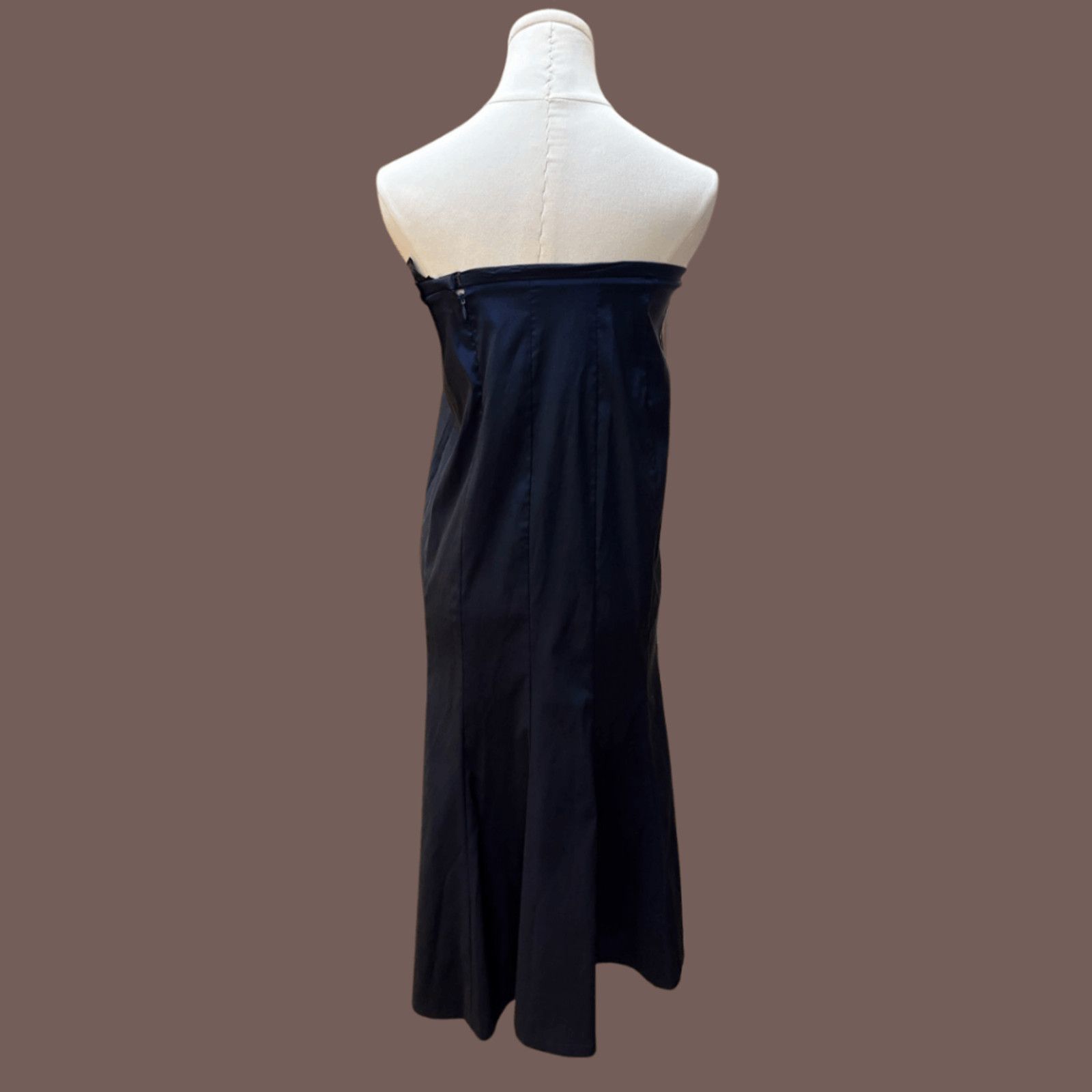 Vintage VTG Strapless Gown | Xscape Navy Blue | Y2K Cocktailcore Size M / US 6-8 / IT 42-44 - 4 Thumbnail