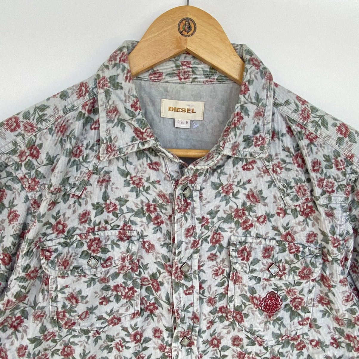 Other Vintage Diesel Blue Floral Button Up Pullover Jumper Size M Size M / US 6-8 / IT 42-44 - 5 Thumbnail