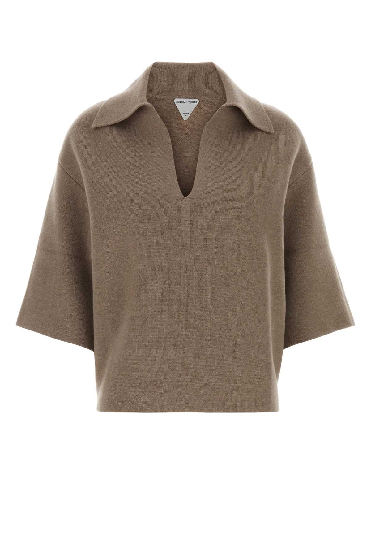 Bottega Veneta Cappuccino Cashmere Blend Polo Shirt Size L / US 10 / IT 46 - 1 Thumbnail