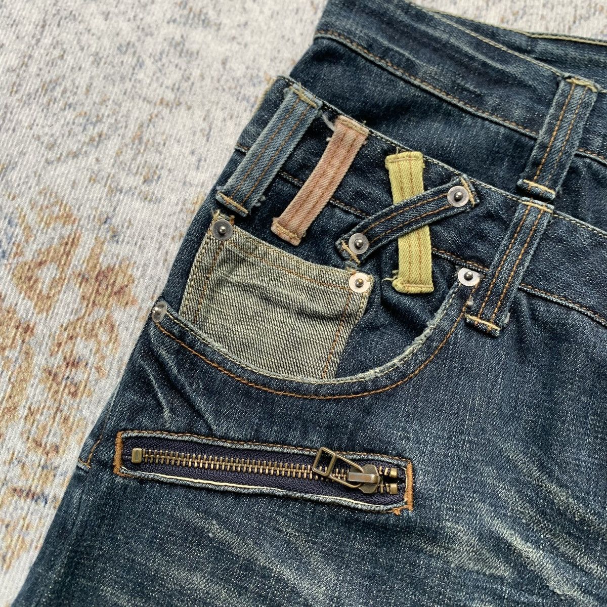 Japanese Brand Rare Vintage Dominate Mudwash Double Waist Artisan Jeans Size US 34 / EU 50 - 10 Thumbnail