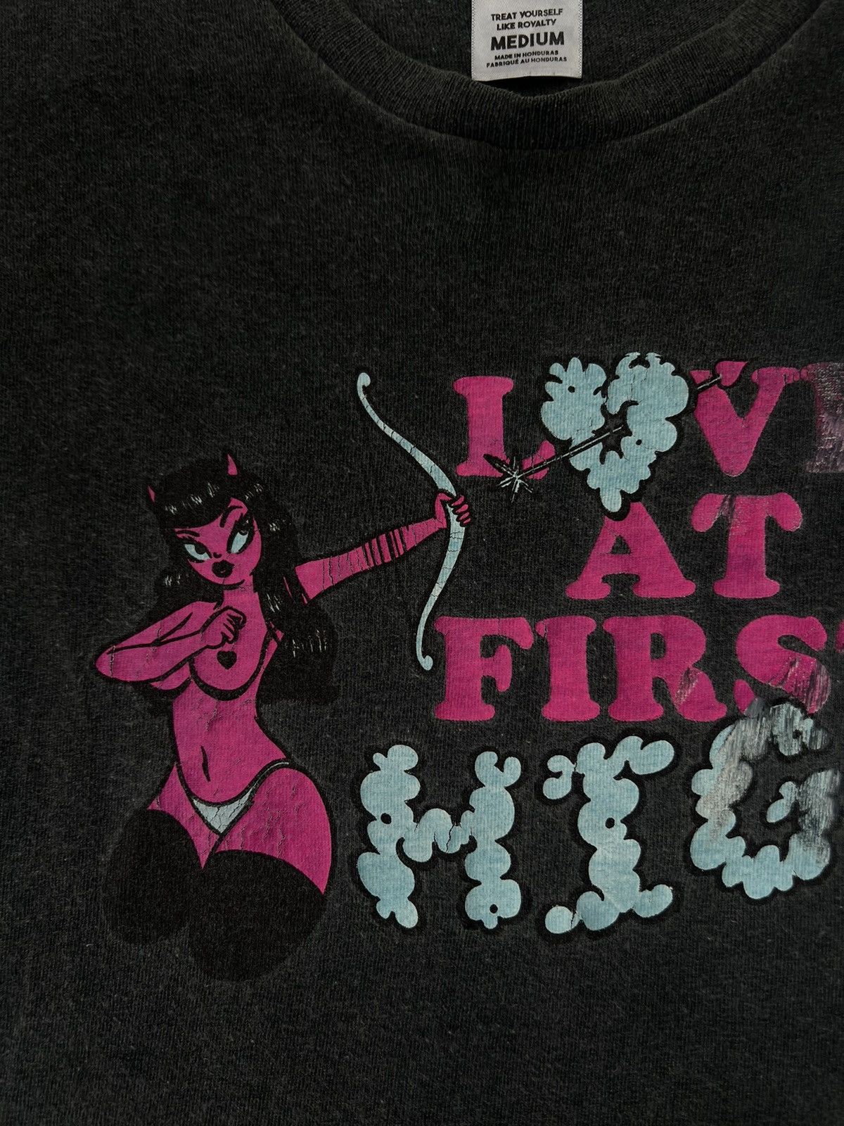 Japanese Brand × Vintage 90’s BIG BOOBS DEVIL LOVE AT FIRST HIGH SEX TEE RARE Y2K Size US M / EU 48-50 / 2 - 5 Thumbnail