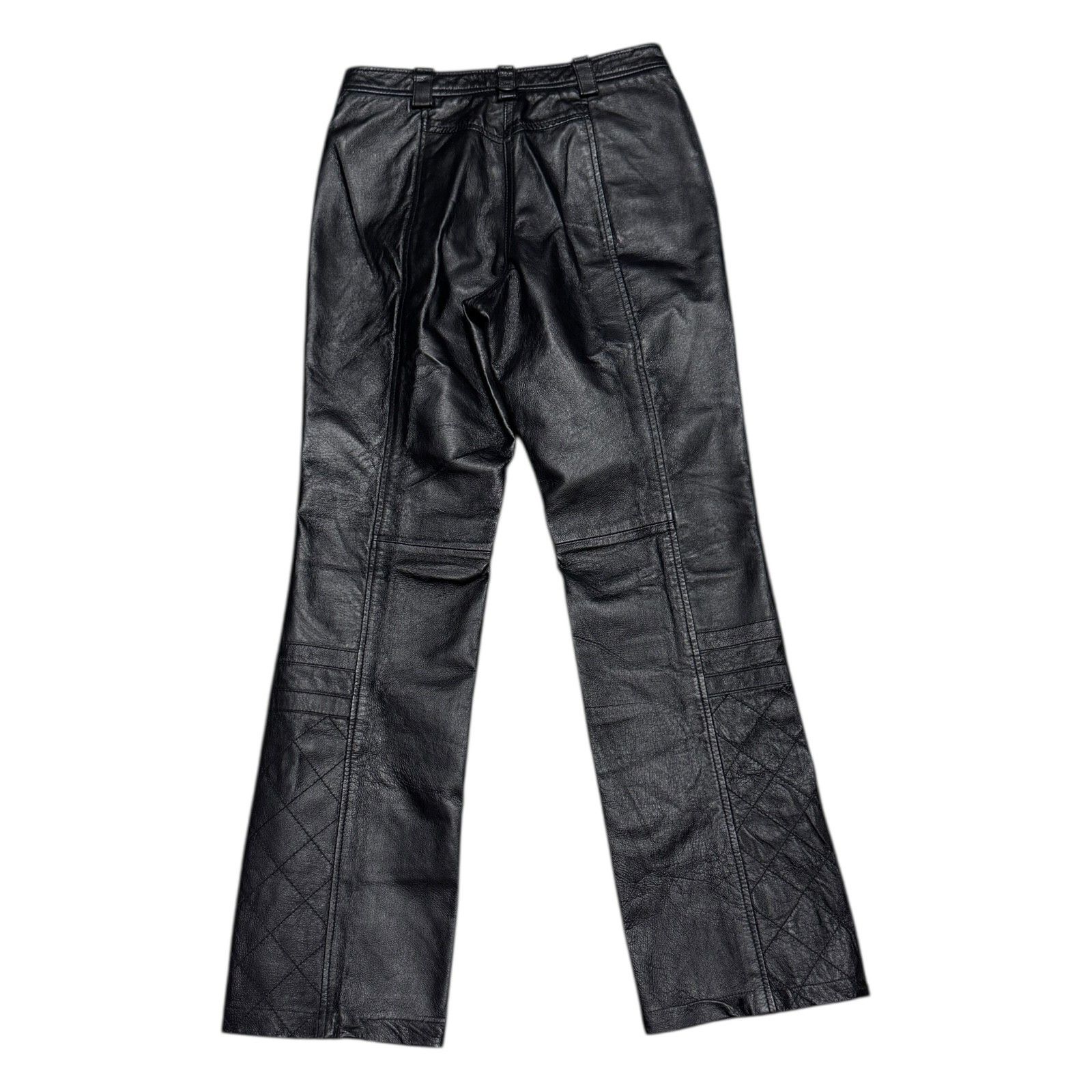 Leather × Vintage VINTAGE GENUINE LEATHER BGN Motorcycle Biker Pants Small Size 26" / US 2 / IT 38 - 5 Thumbnail