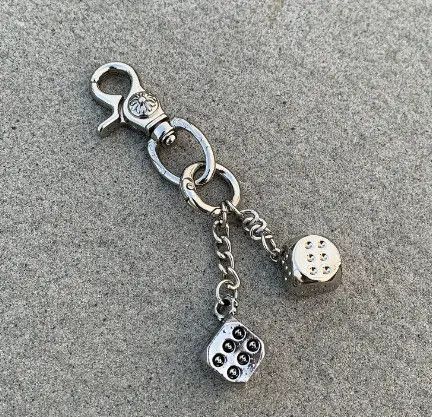 Jewelry Dice Silver Keychain Size ONE SIZE - 1 Thumbnail