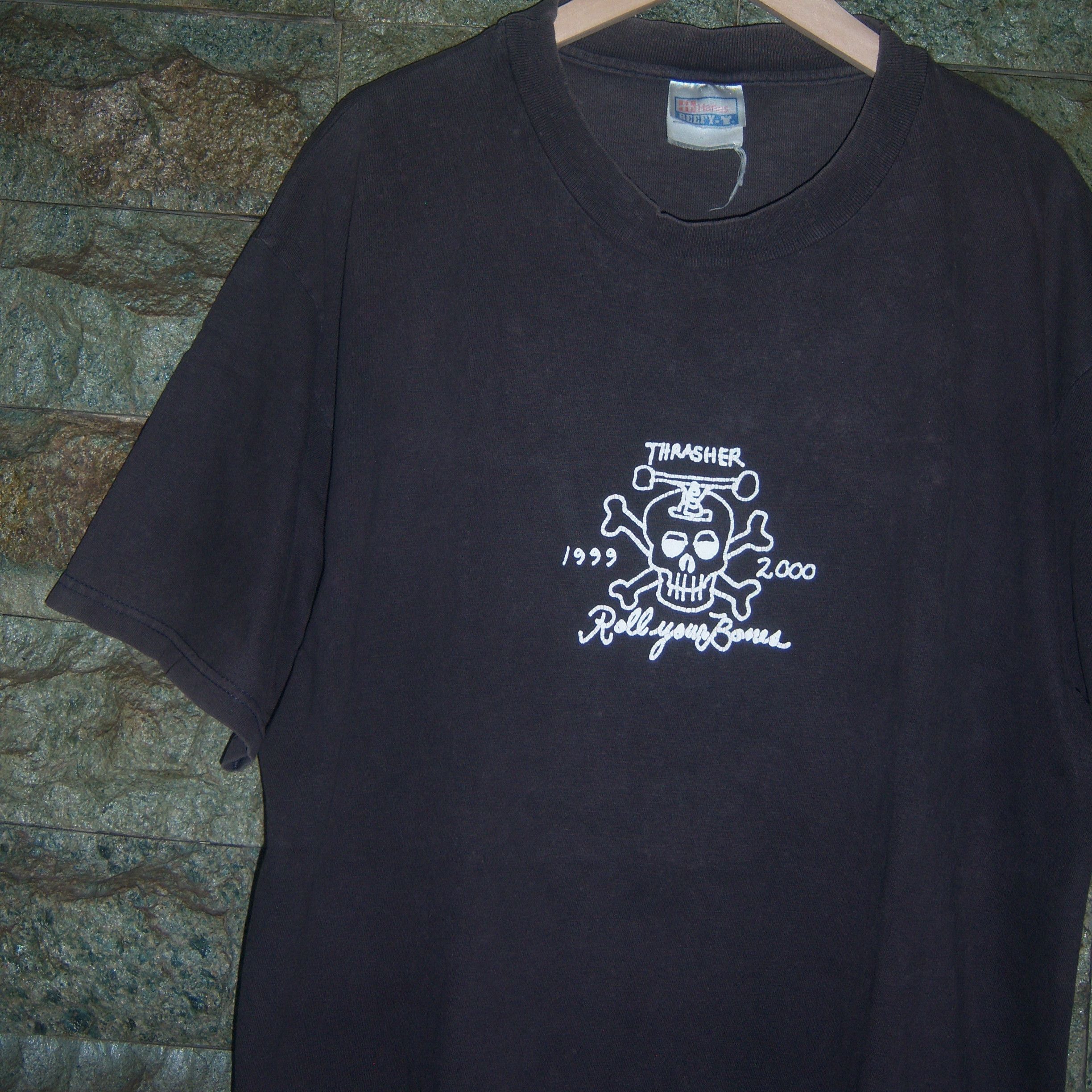 Hanes × Thrasher × Vintage 90s Thrasher Roll Your Bones 1999 - 2000 Size US L / EU 52-54 / 3 - 6 Thumbnail