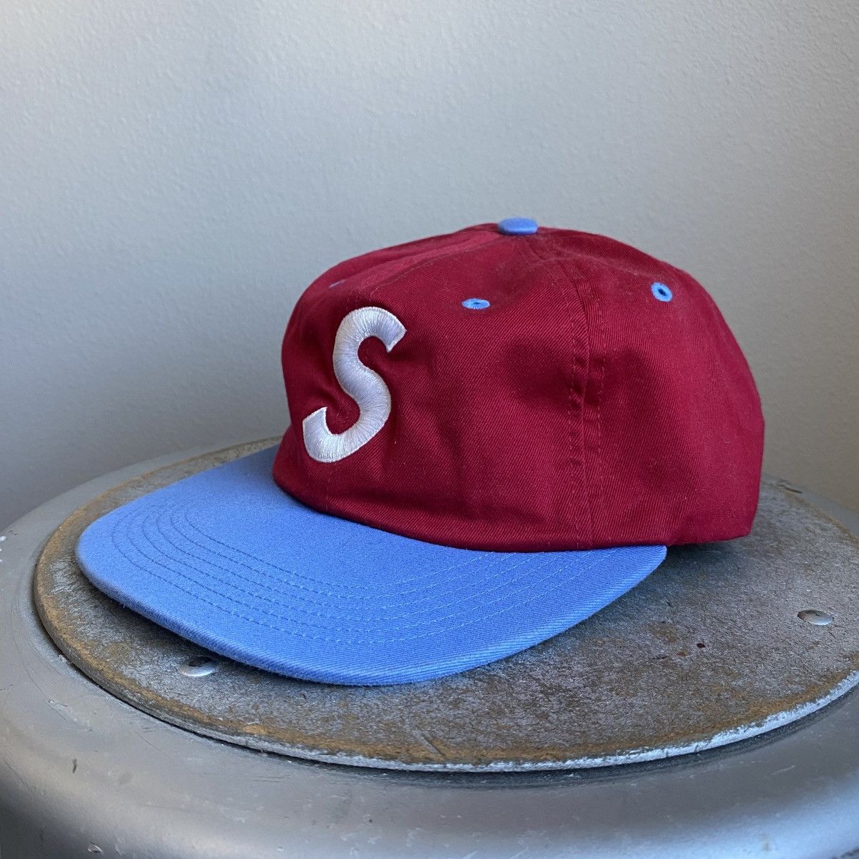 Supreme Supreme 2-Tone S Logo 6 Panel Hat (Red/Blue) Size ONE SIZE - 3 Thumbnail